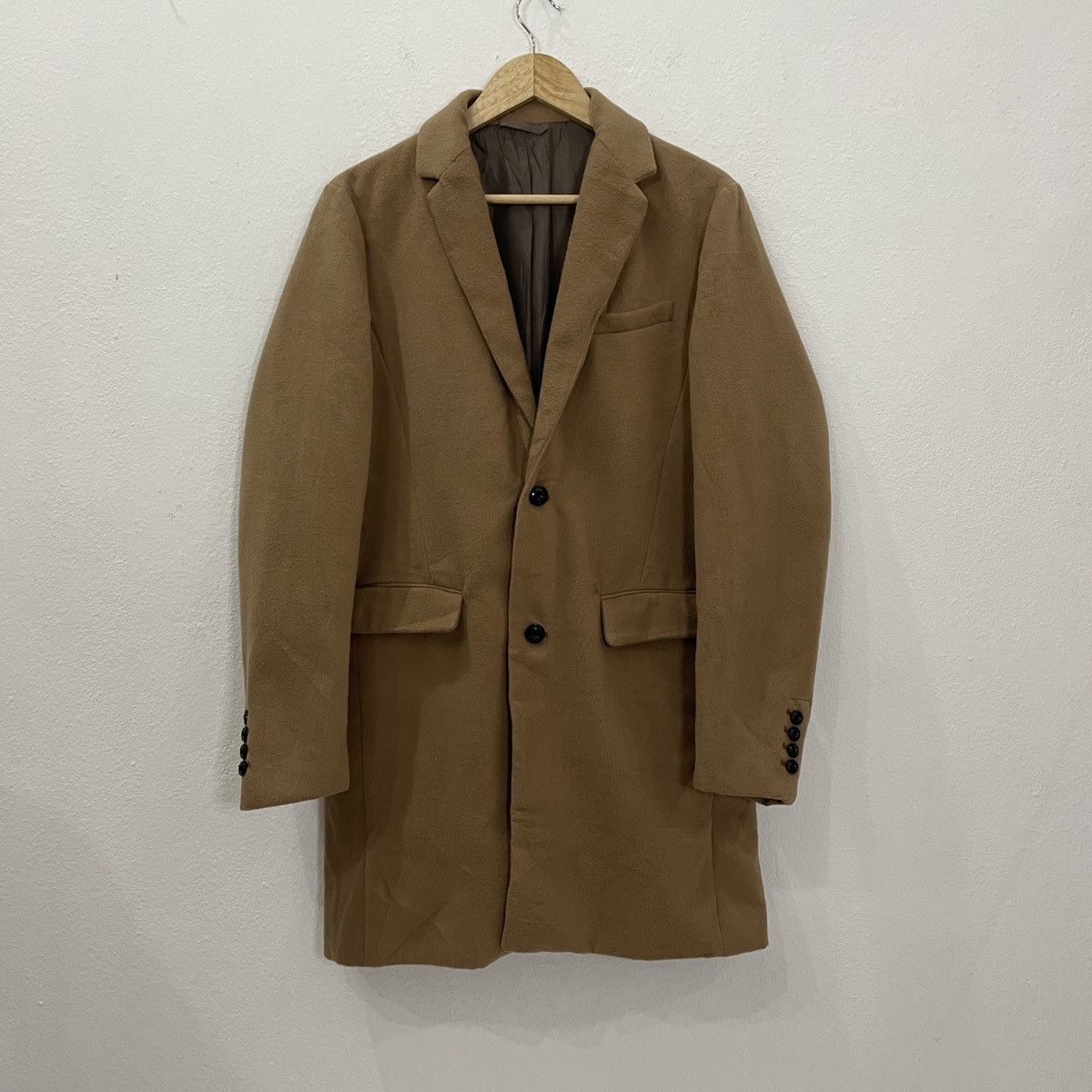 Japanese Brand Vintage Sematic Design Wool Coat Jacket Size US M / EU 48-50 / 2 - 1 Thumbnail