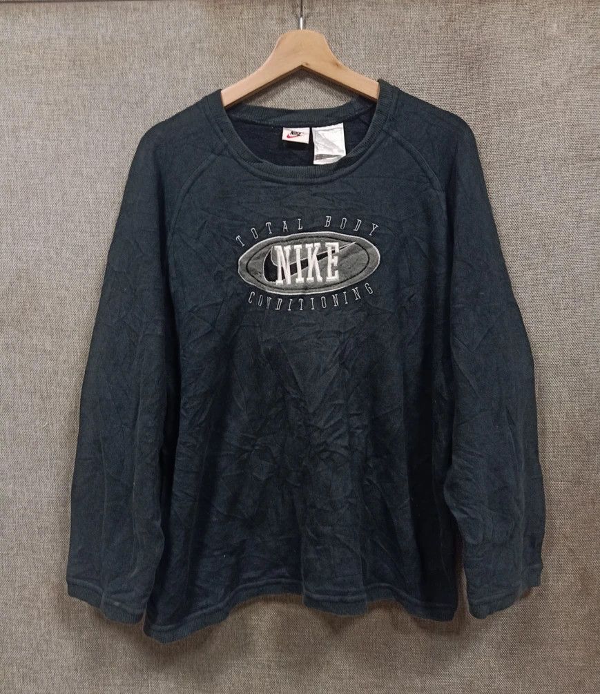Nike vintage 90s sweatshirt nike spell out embroidery Size US L / EU 52-54 / 3 - 1 Thumbnail