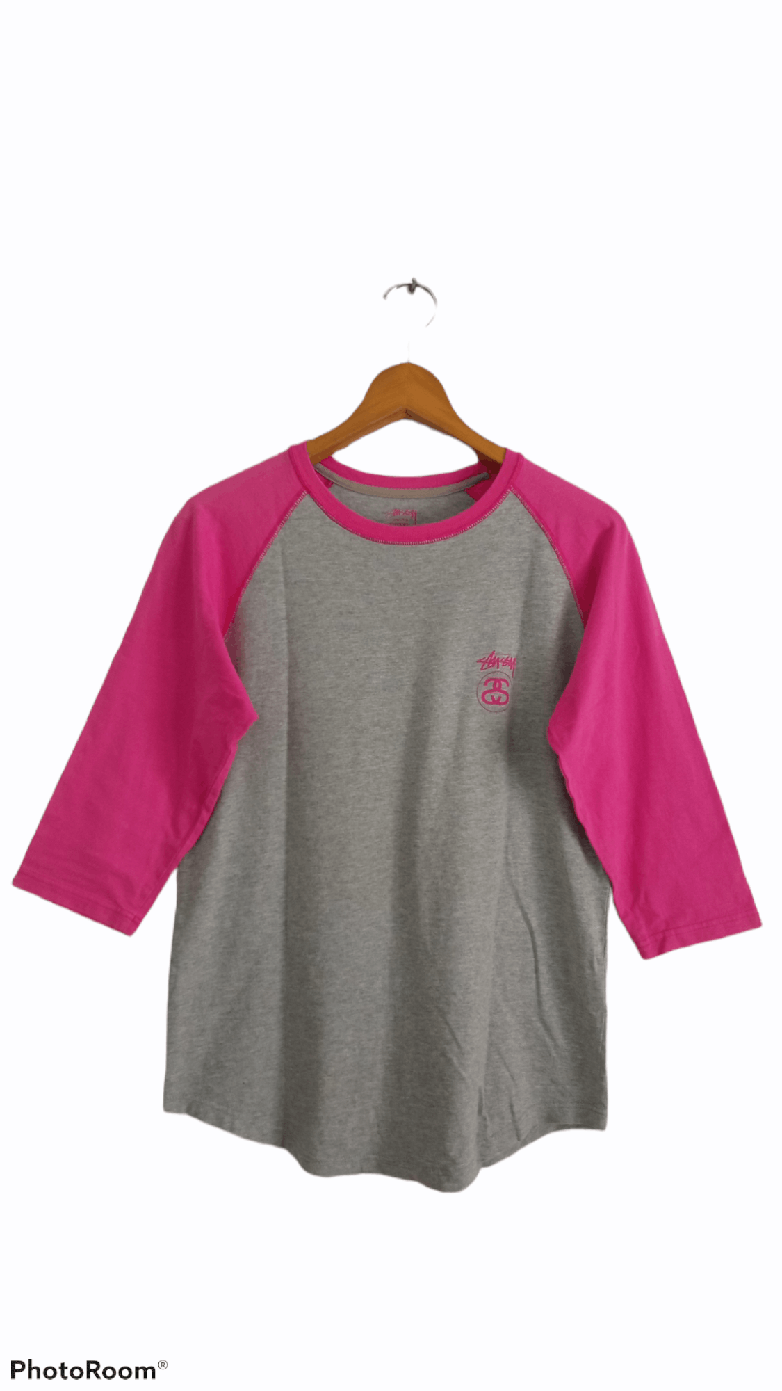 Stussy × Vintage 🔥🔥Stussy Spell Out Logo 3Q Raglan T-Shirt Size US S / EU 44-46 / 1 - 2 Thumbnail
