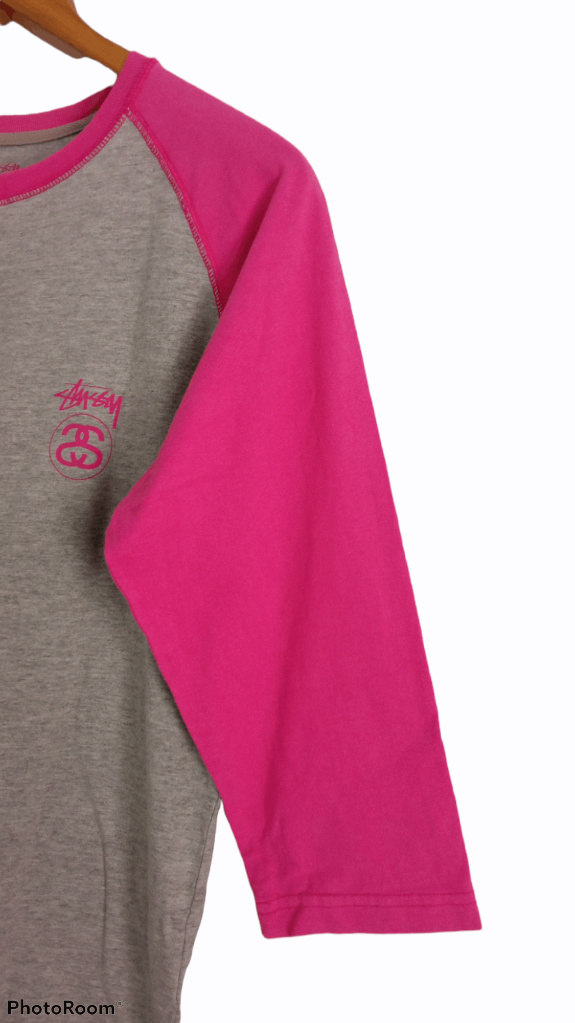 Stussy × Vintage 🔥🔥Stussy Spell Out Logo 3Q Raglan T-Shirt Size US S / EU 44-46 / 1 - 8 Thumbnail