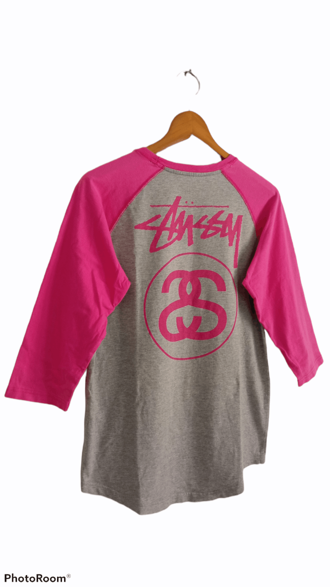 Stussy × Vintage 🔥🔥Stussy Spell Out Logo 3Q Raglan T-Shirt Size US S / EU 44-46 / 1 - 16 Thumbnail