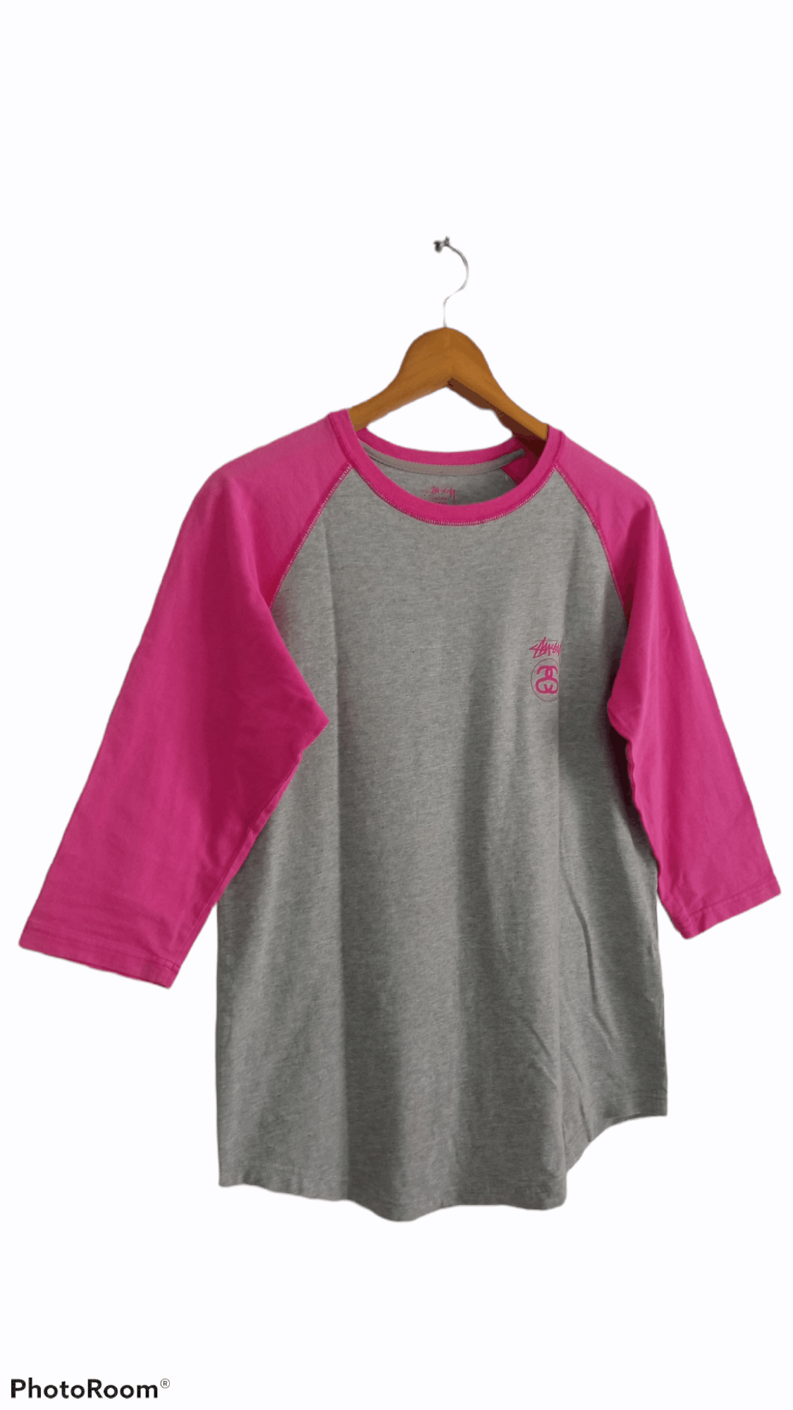 Stussy × Vintage 🔥🔥Stussy Spell Out Logo 3Q Raglan T-Shirt Size US S / EU 44-46 / 1 - 3 Thumbnail