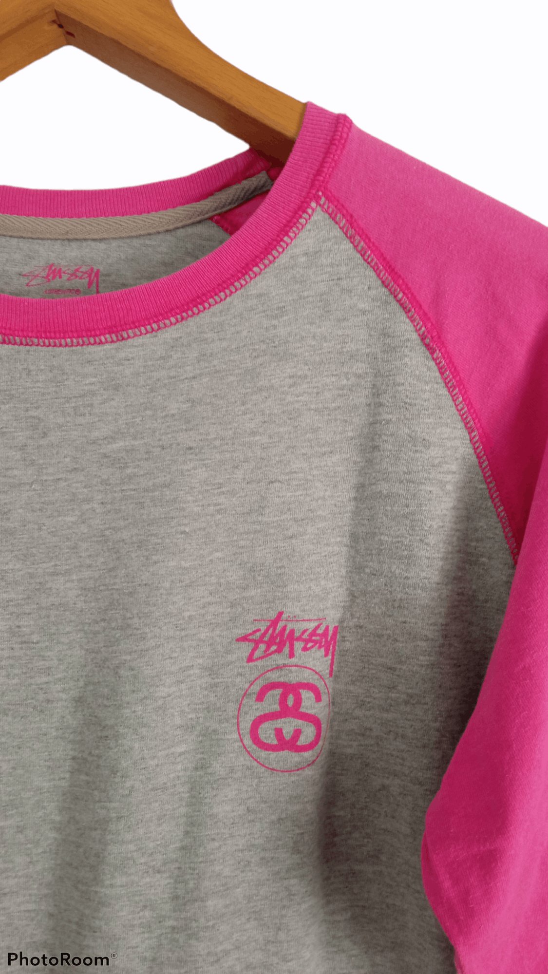 Stussy × Vintage 🔥🔥Stussy Spell Out Logo 3Q Raglan T-Shirt Size US S / EU 44-46 / 1 - 14 Thumbnail
