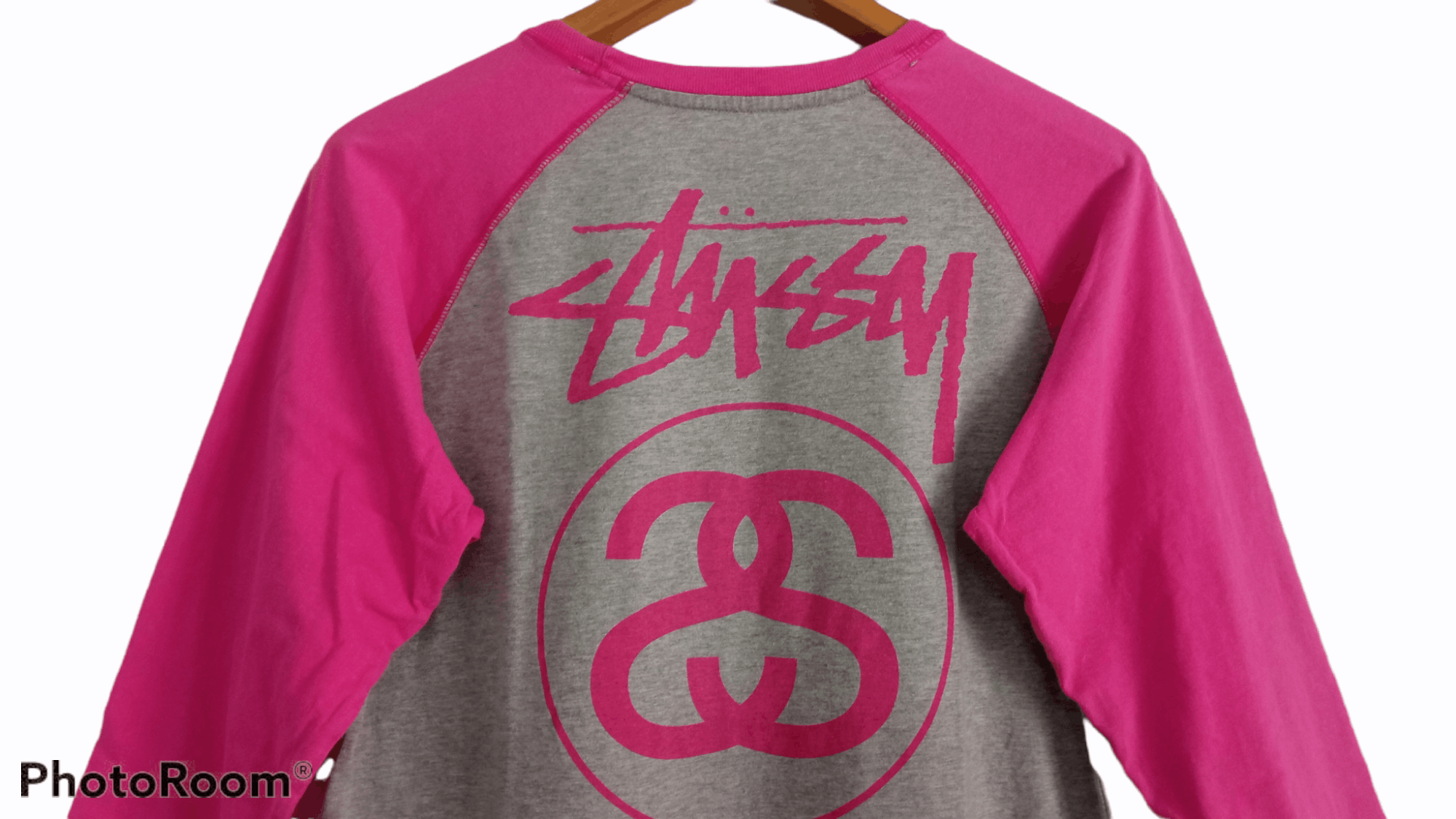 Stussy × Vintage 🔥🔥Stussy Spell Out Logo 3Q Raglan T-Shirt Size US S / EU 44-46 / 1 - 18 Thumbnail