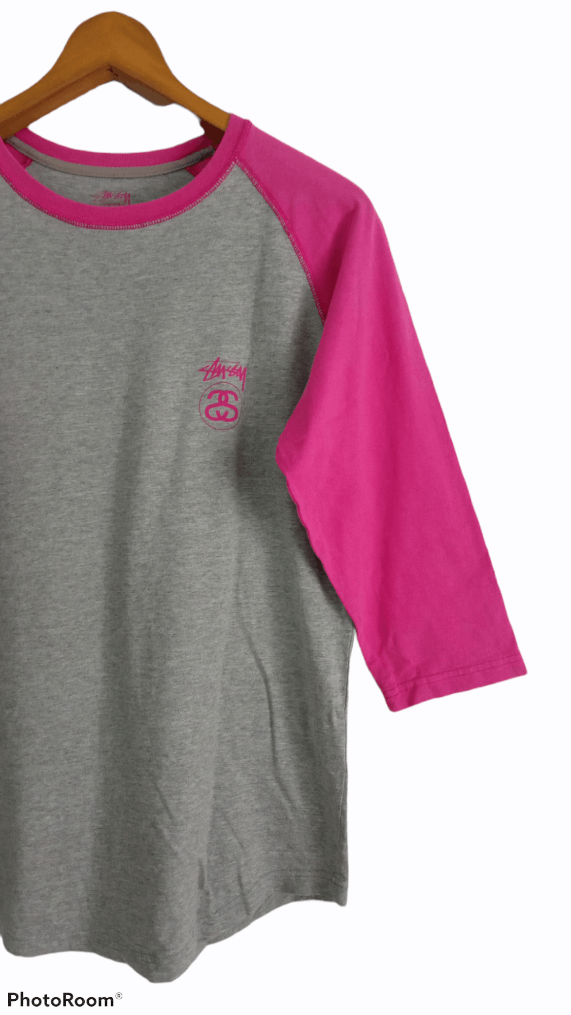 Stussy × Vintage 🔥🔥Stussy Spell Out Logo 3Q Raglan T-Shirt Size US S / EU 44-46 / 1 - 6 Thumbnail
