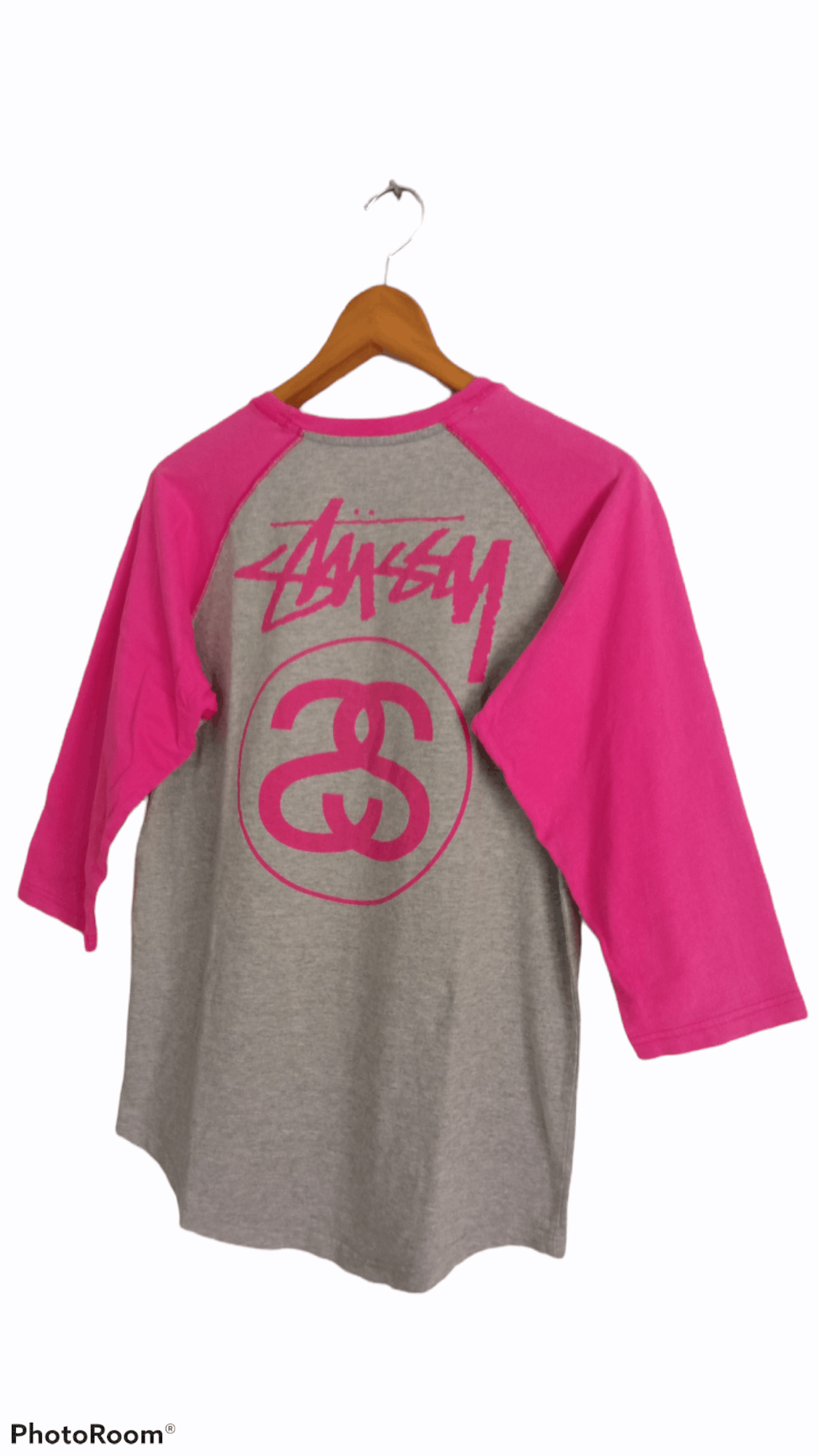 Stussy × Vintage 🔥🔥Stussy Spell Out Logo 3Q Raglan T-Shirt Size US S / EU 44-46 / 1 - 17 Thumbnail