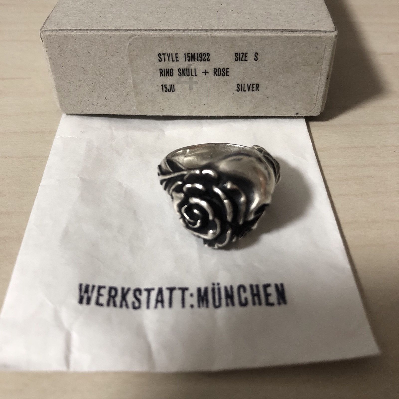 Werkstatt Munchen Ring Skull + Rose | Grailed 