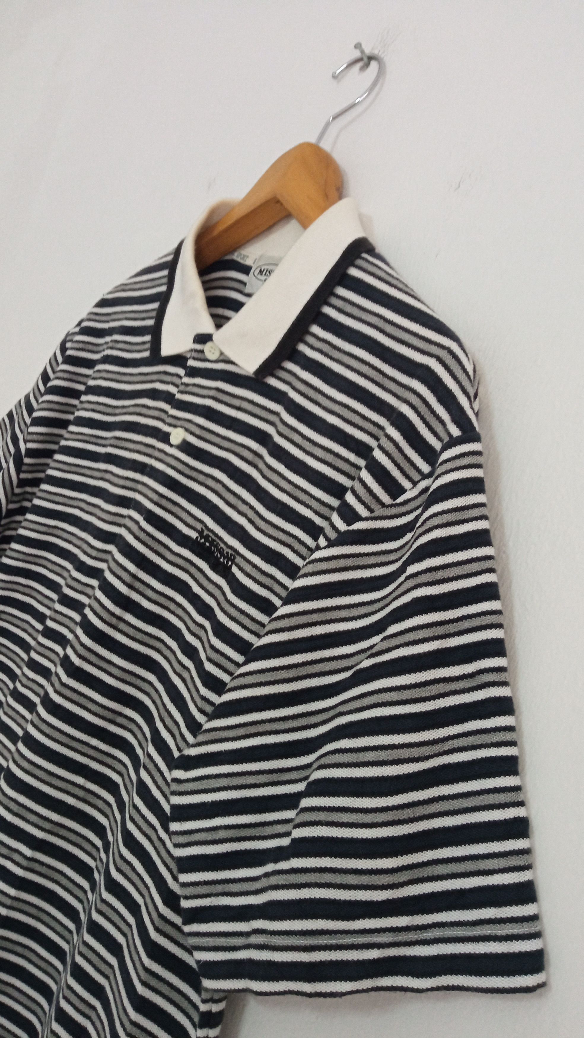 Designer × Missoni × Vintage 🔥🔥Vintage Missoni Sport Border Striped Polo T-Shirt Size US L / EU 52-54 / 3 - 9 Thumbnail