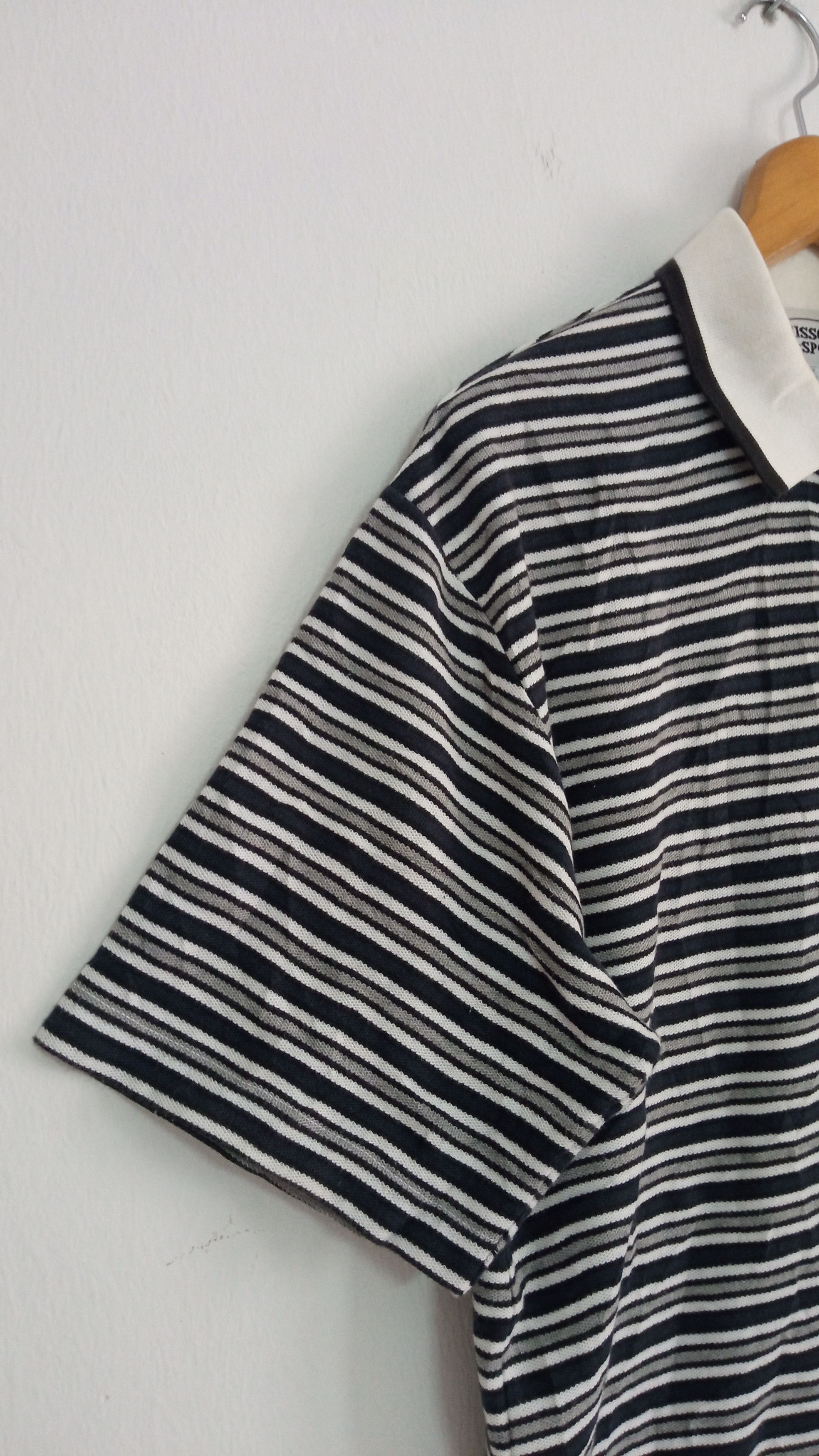 Designer × Missoni × Vintage 🔥🔥Vintage Missoni Sport Border Striped Polo T-Shirt Size US L / EU 52-54 / 3 - 6 Thumbnail