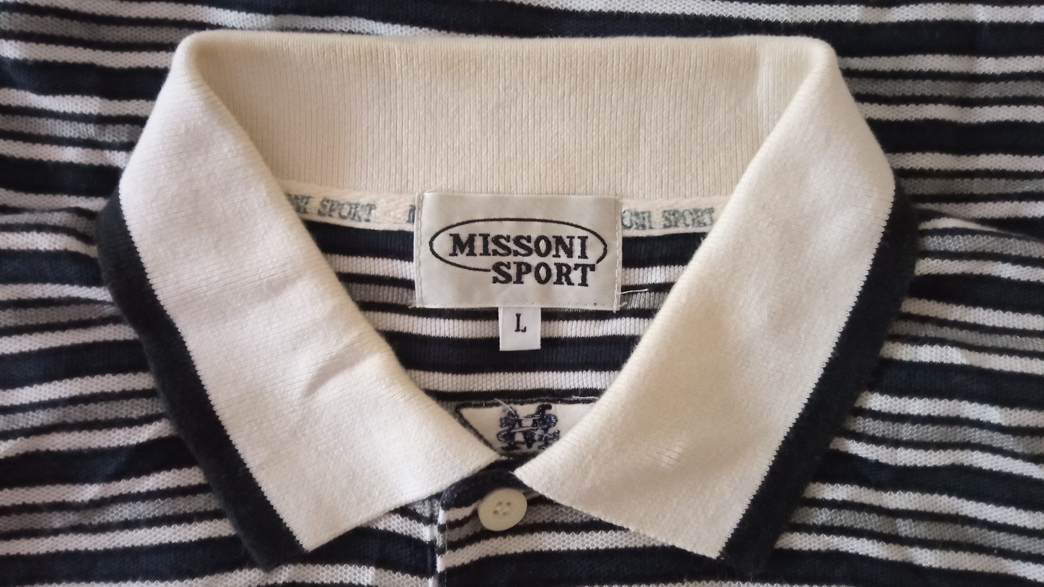 Designer × Missoni × Vintage 🔥🔥Vintage Missoni Sport Border Striped Polo T-Shirt Size US L / EU 52-54 / 3 - 22 Thumbnail
