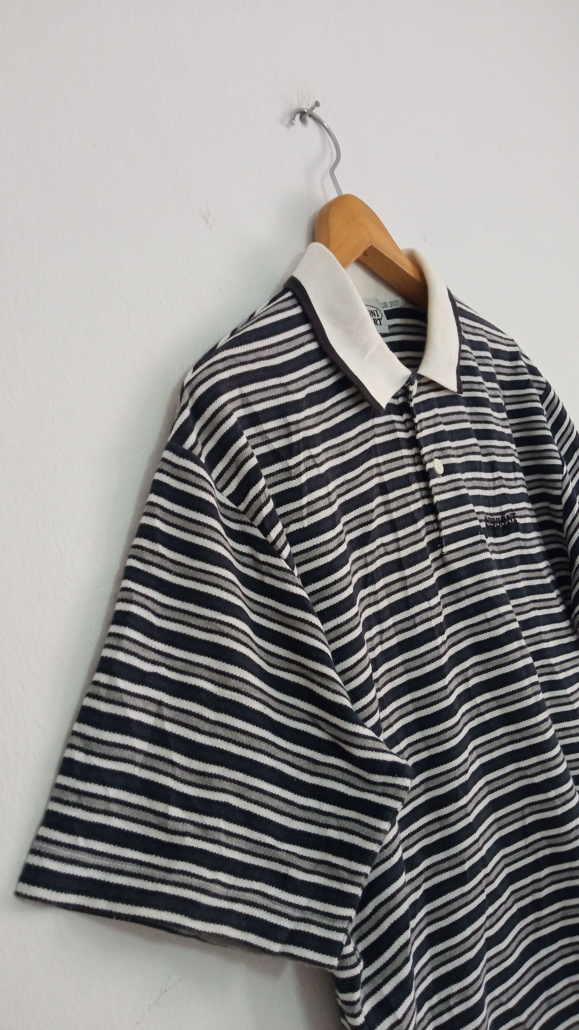 Designer × Missoni × Vintage 🔥🔥Vintage Missoni Sport Border Striped Polo T-Shirt Size US L / EU 52-54 / 3 - 7 Thumbnail