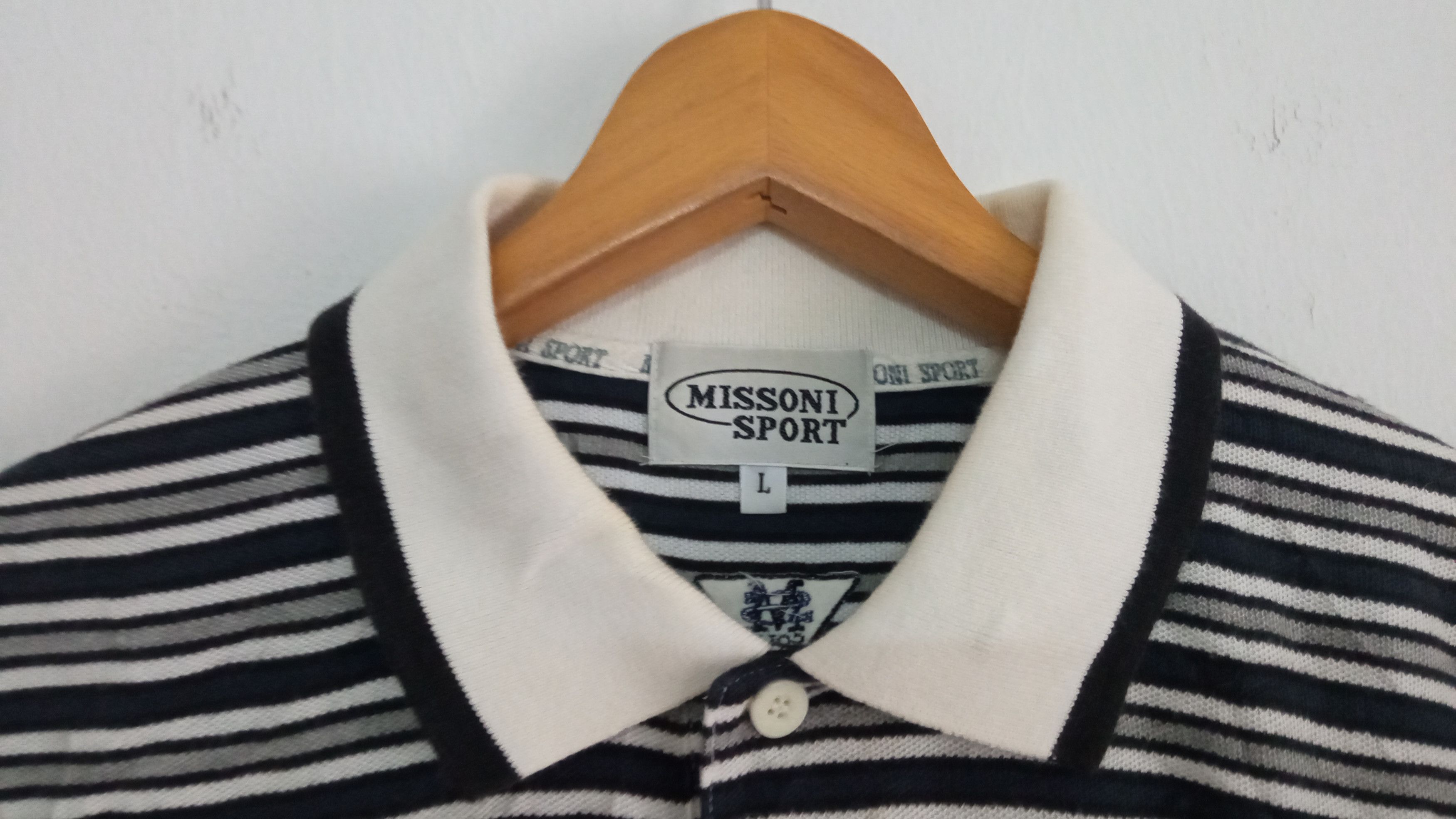 Designer × Missoni × Vintage 🔥🔥Vintage Missoni Sport Border Striped Polo T-Shirt Size US L / EU 52-54 / 3 - 13 Thumbnail