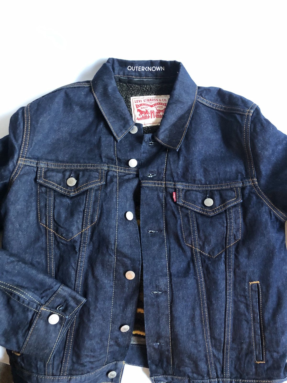 Levi's × Outerknown Levi's® WellThread™ X Outerknown Lined Sherpa Trucker Jacket Size US S / EU 44-46 / 1 - 2 Thumbnail