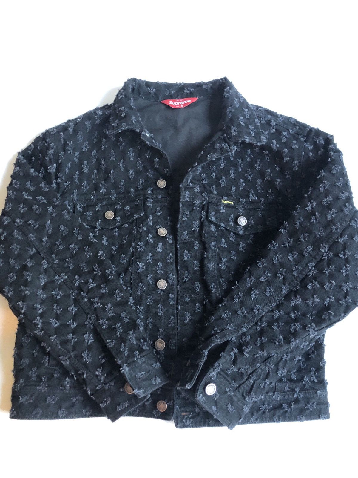 Supreme Supreme Hole Punch Denim Jacket Black Small Brand New ...