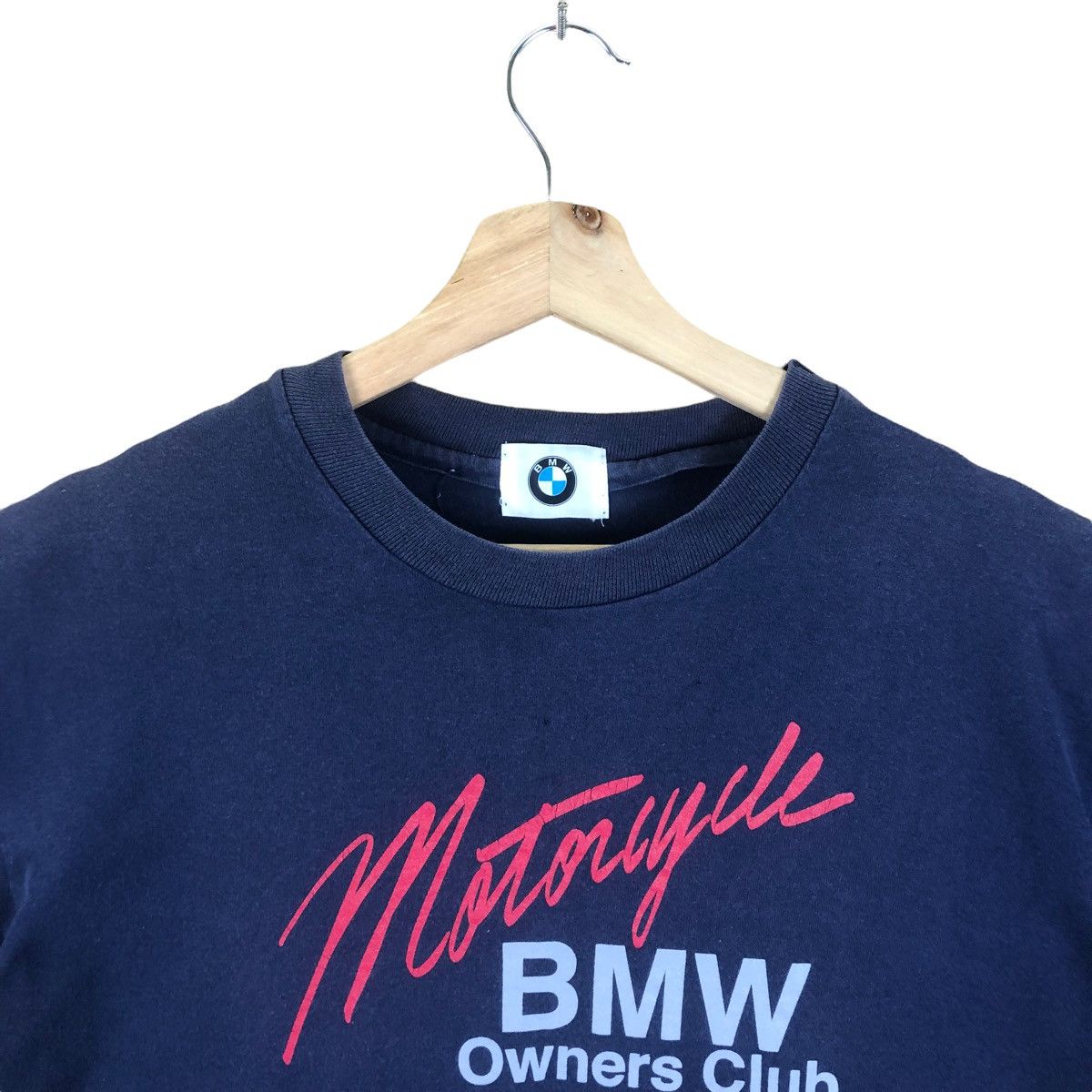 BMW × Vintage Vintage Bmw Motorcycle Owner Club Spell out Blue Large Size US L / EU 52-54 / 3 - 5 Thumbnail