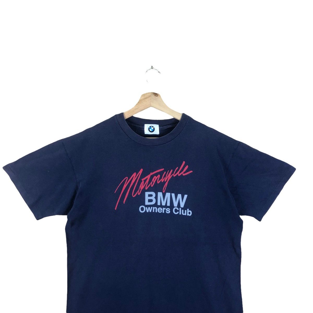 BMW × Vintage Vintage Bmw Motorcycle Owner Club Spell out Blue Large Size US L / EU 52-54 / 3 - 2 Thumbnail