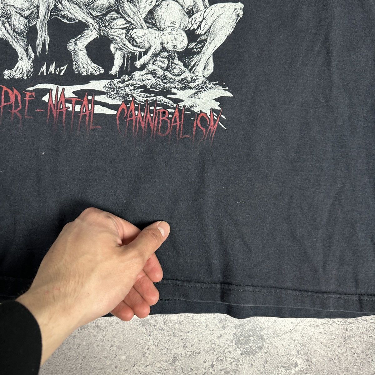 Band Tees Vintage y2k Amagortis Pre Natal Cannibalism tee Death metal Size US XL / EU 56 / 4 - 5 Thumbnail