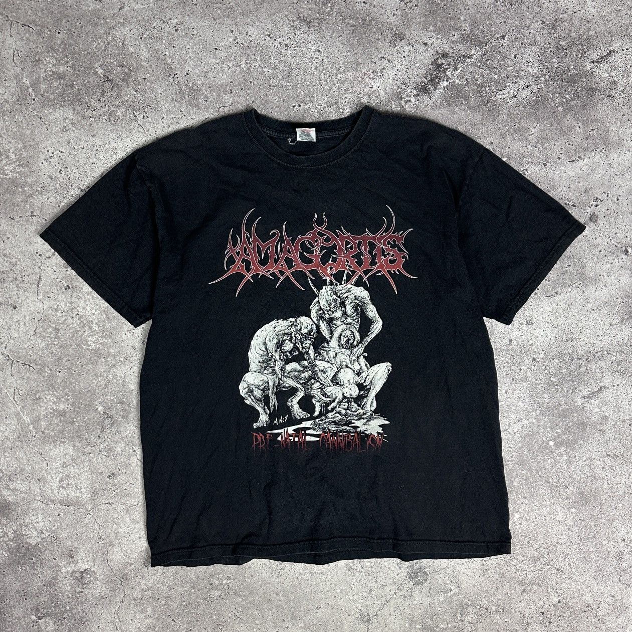 Band Tees Vintage y2k Amagortis Pre Natal Cannibalism tee Death metal Size US XL / EU 56 / 4 - 1 Thumbnail