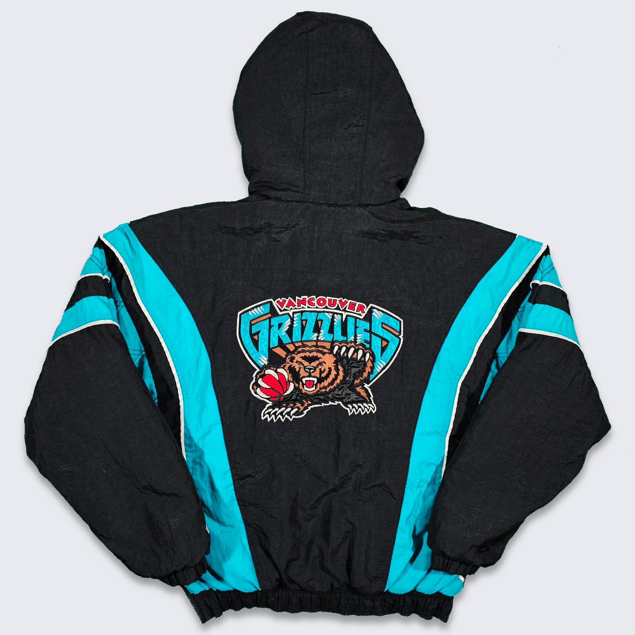 image of NBA x Starter Vancouver Grizzlies Vintage 90's Starter Jacket in Black Blue, Men's (Size XL)