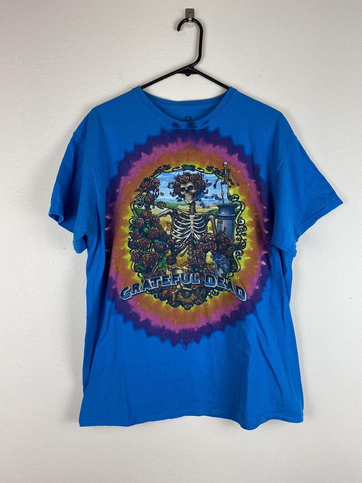 Grateful Dead Vintage Liquid Blue Grateful Dead Tie Dye Skeleton Skull Size US L / EU 52-54 / 3 - 1 Thumbnail