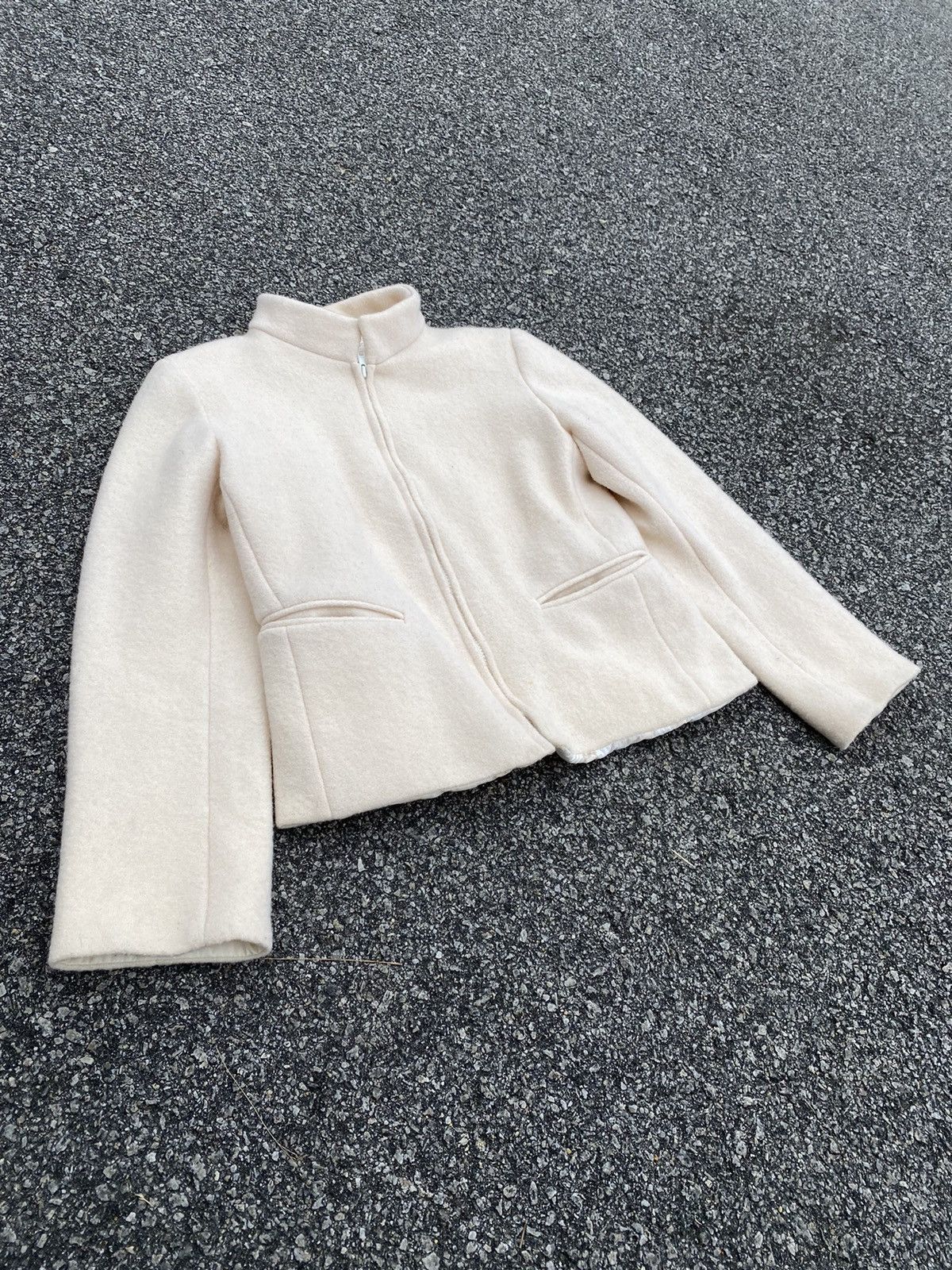 agnes b. Vintage Agnes B Cropped Wool Jacket Size S / US 4 / IT 40 - 4 Thumbnail