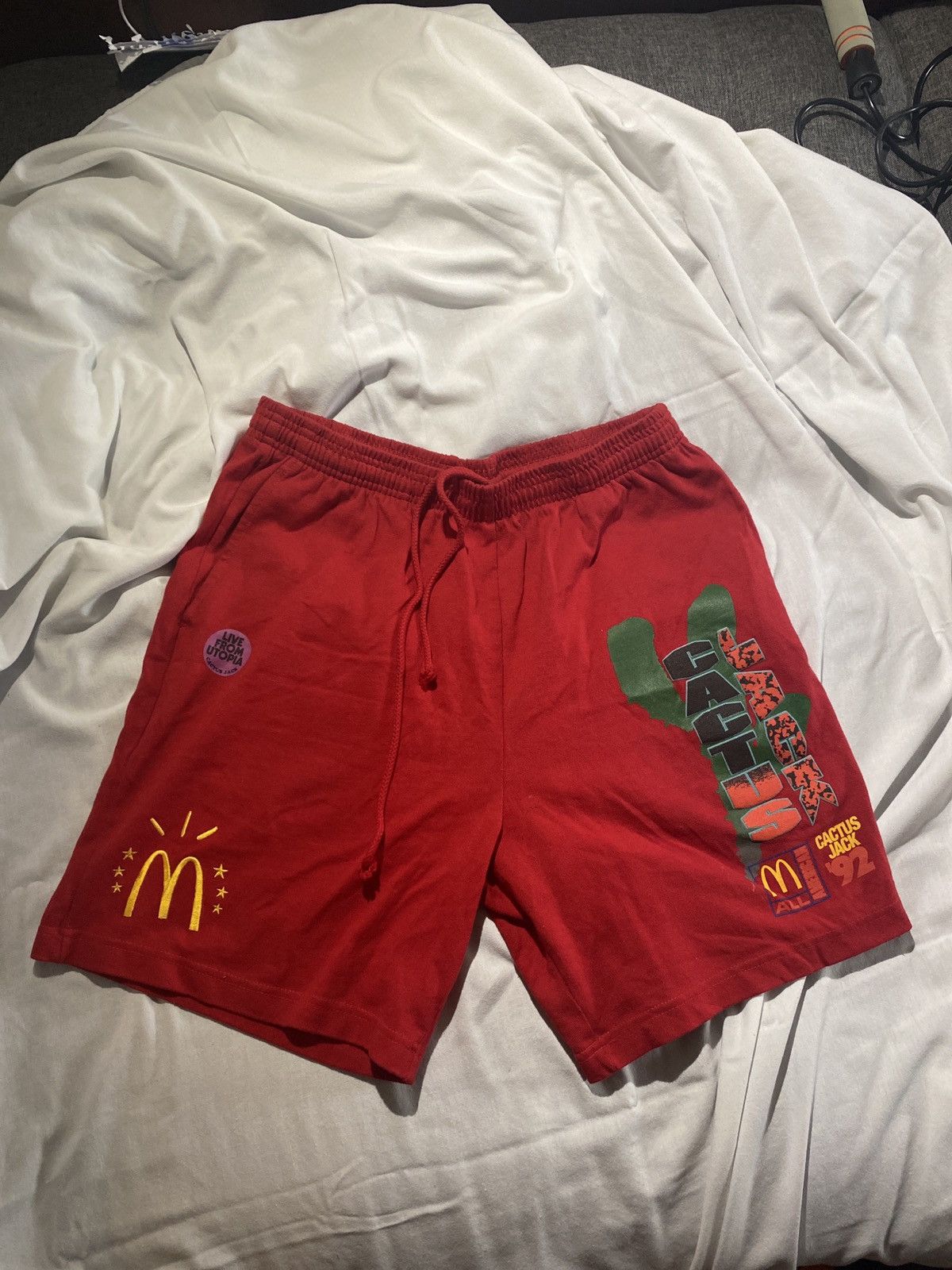 TRAVIS SCOTT CACTUS JACK x sold MCDONALD’S ALL AMERICAN ‘92 SHORTS (XL) *GRAILED