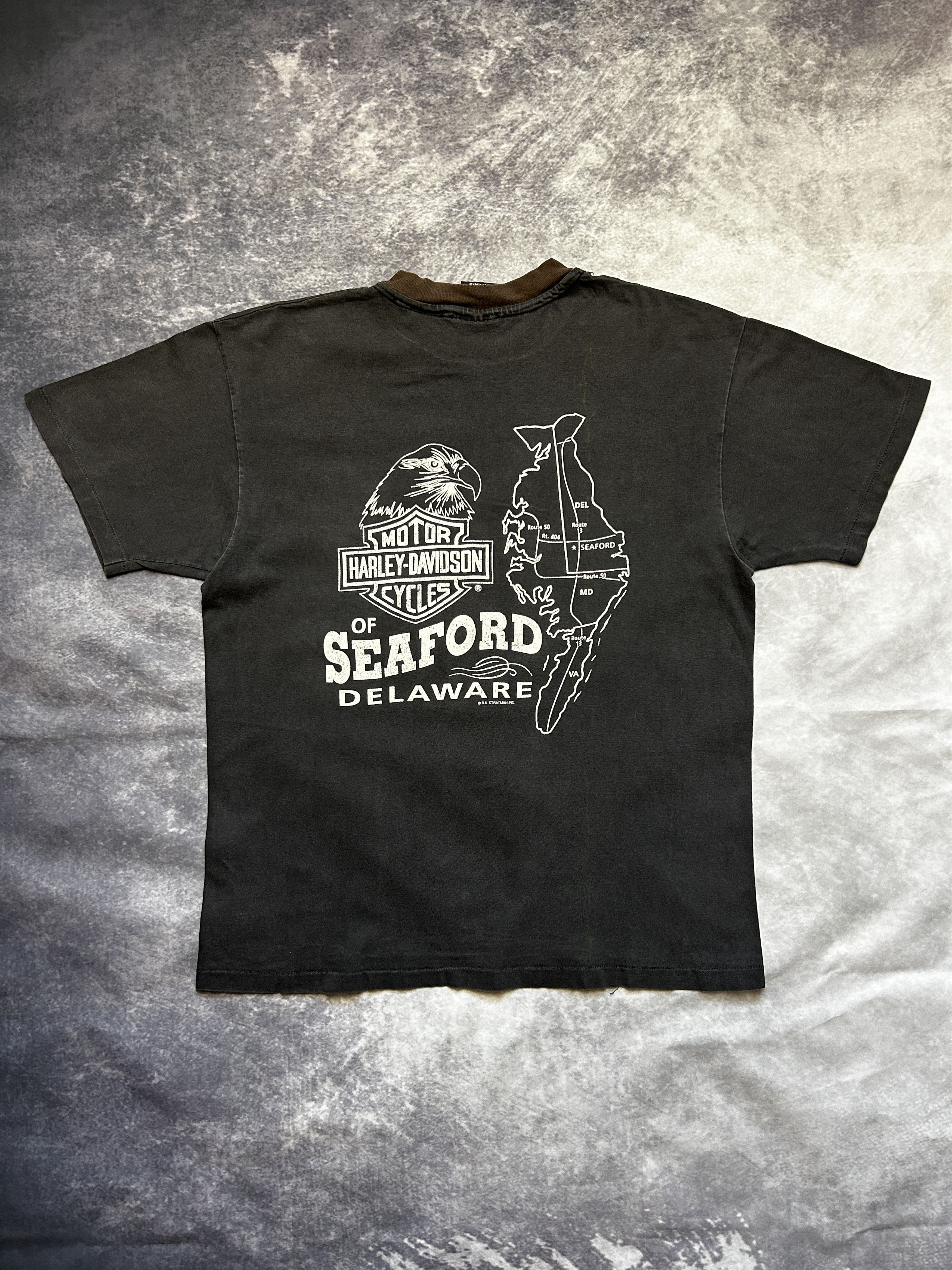 Vintage Vintage Harley Davidson Seaford 90's T-shirt Size US L / EU 52-54 / 3 - 2 Thumbnail