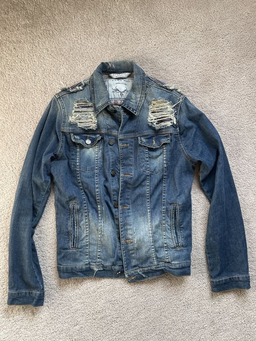 Zara man denim store couture jacket