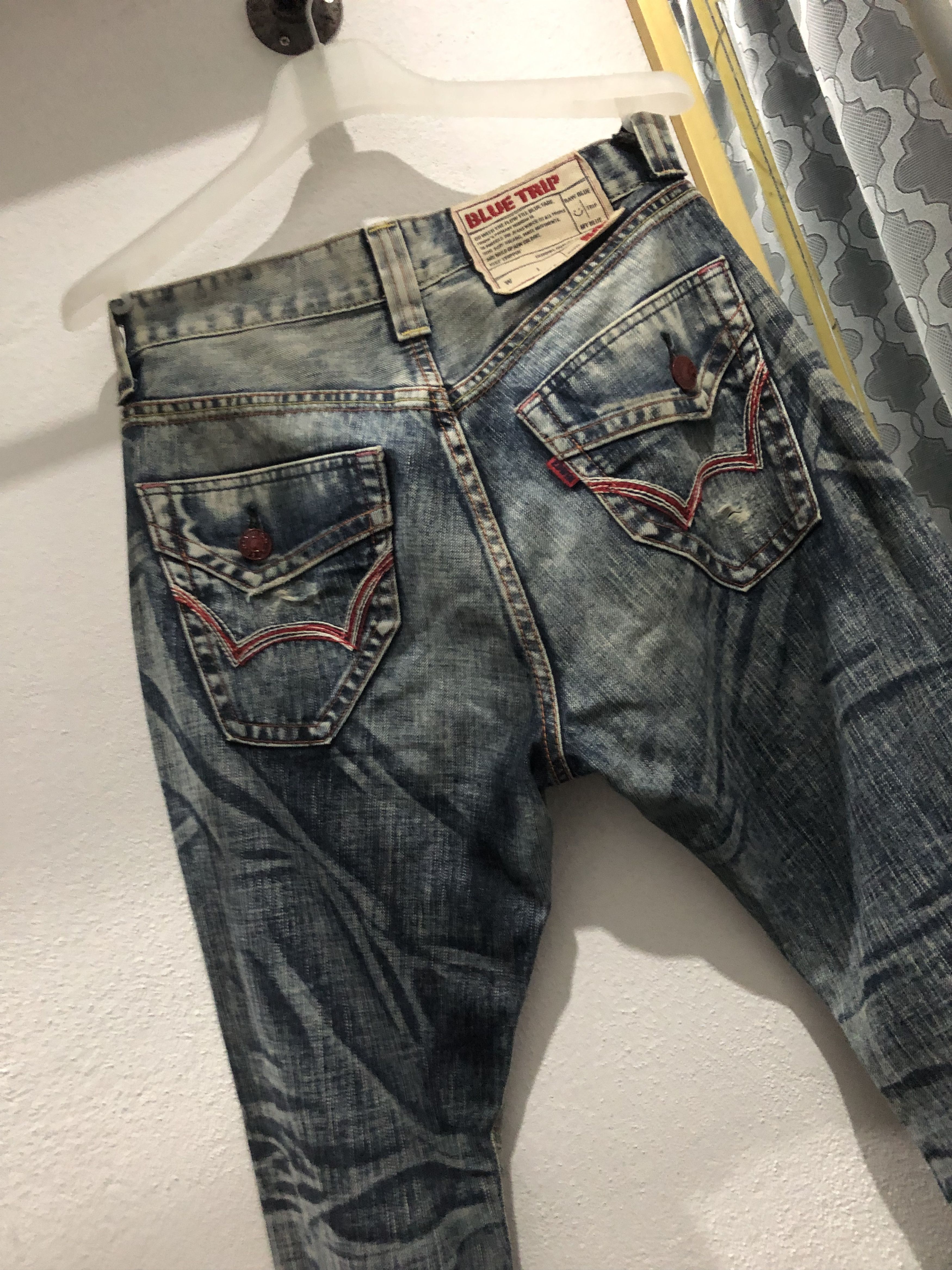 Edwin × Japanese Brand Edwin 503 blue trip distressed denim nice design Size US 30 / EU 46 - 5 Thumbnail