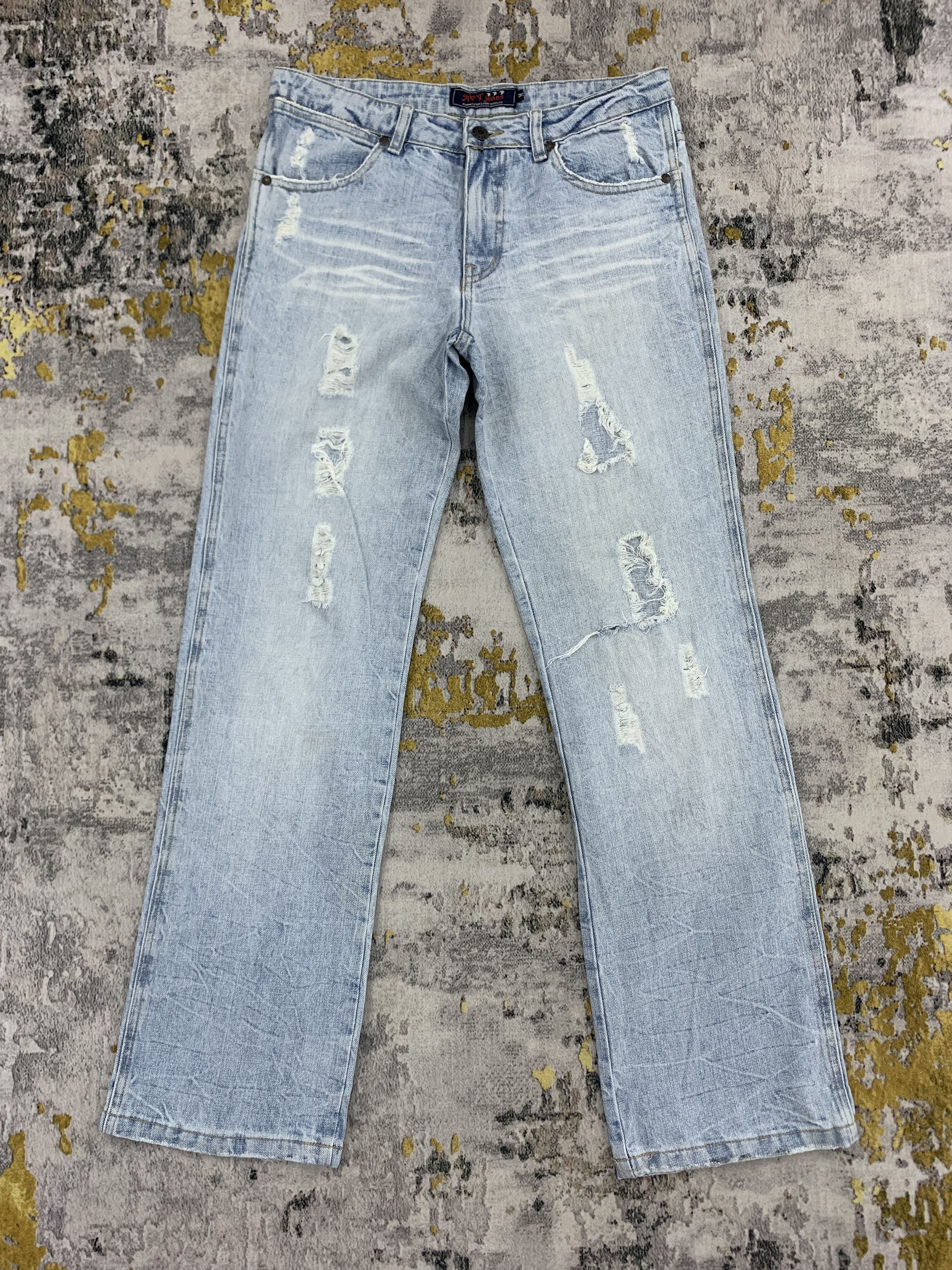 Japanese Brand Vintage AFT Denim 31x31.5 Distressed Size 31" - 1 Thumbnail