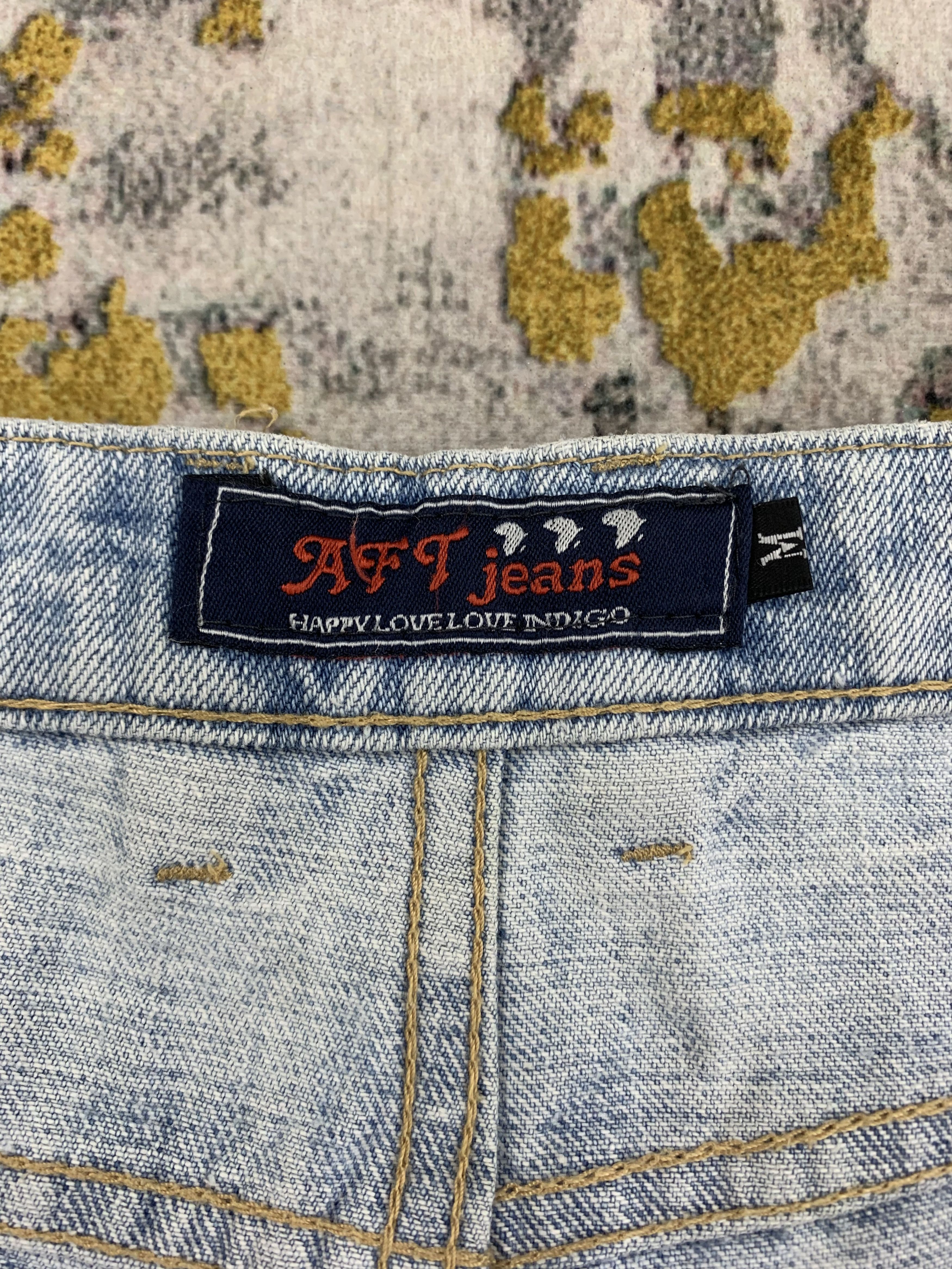 Japanese Brand Vintage AFT Denim 31x31.5 Distressed Size 31" - 4 Thumbnail