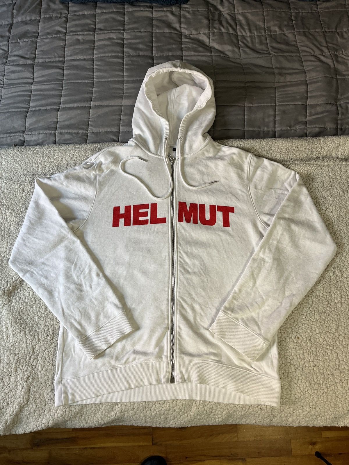 Helmut Lang Helmut Lang Zip Up Hoodie Size US XL / EU 56 / 4 - 1 Thumbnail