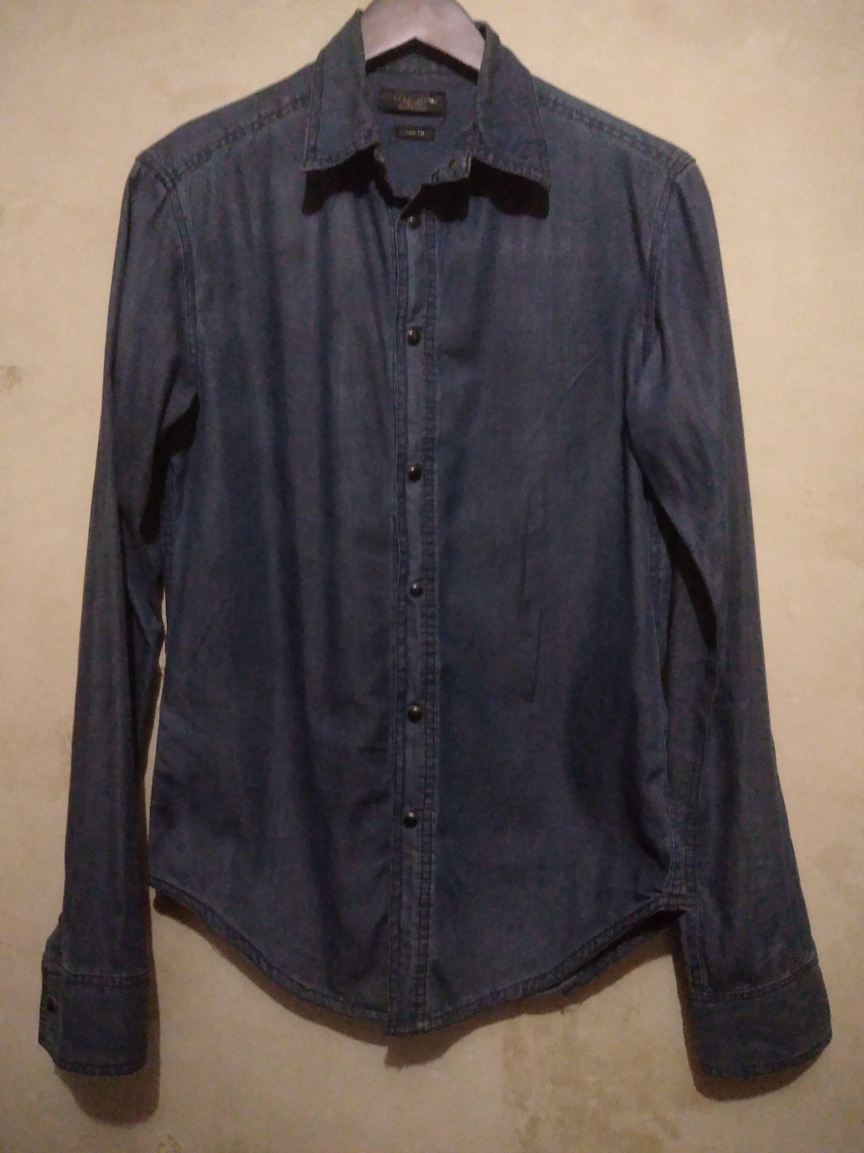 Vintage ZARA MEN DENIM SHIRTS BUTTON UP
