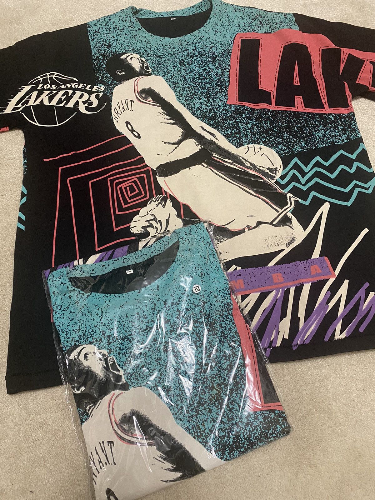 Nike × Rap Tees × Vintage Kobe Bryant AOP Double Sided T-shirt Modern Bootleg Size US XXL / EU 58 / 5 - 1 Thumbnail