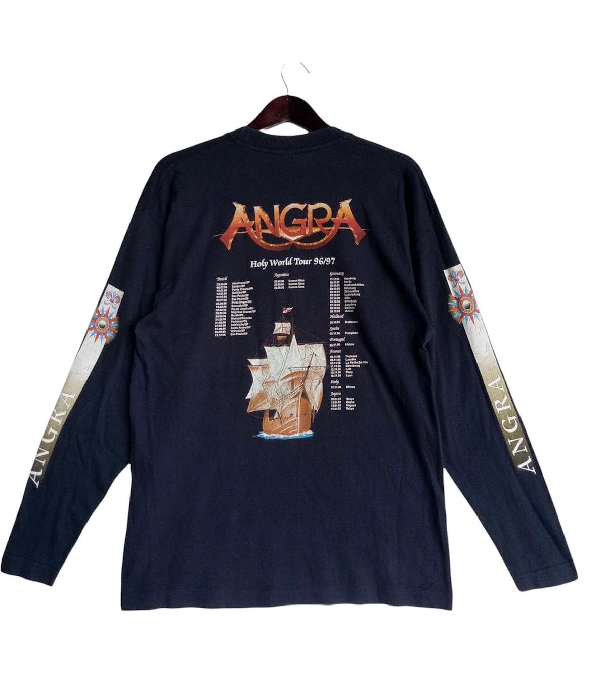 Band Tees 💥VINTAGE ANGRA Longsleeve metal band holy tour 1996 shirt Size US L / EU 52-54 / 3 - 2 Thumbnail