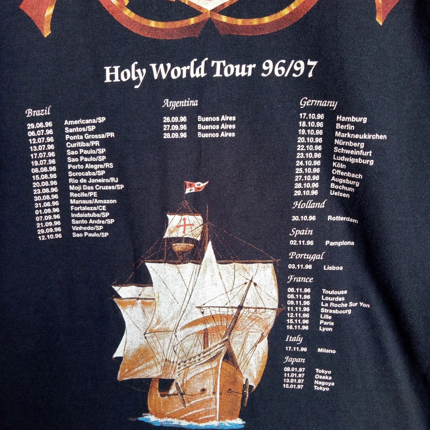 Band Tees 💥VINTAGE ANGRA Longsleeve metal band holy tour 1996 shirt Size US L / EU 52-54 / 3 - 5 Thumbnail