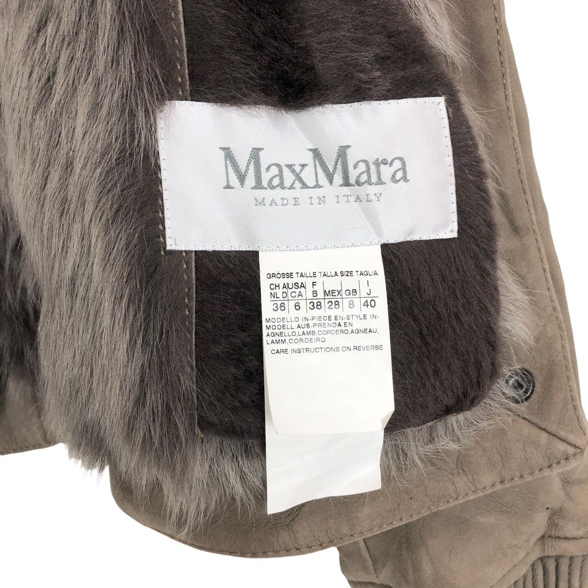 Max Mara Max Mara Lambskin Furs Sherpa Asymmetrical Leather Jacket Size S / US 4 / IT 40 - 12 Thumbnail