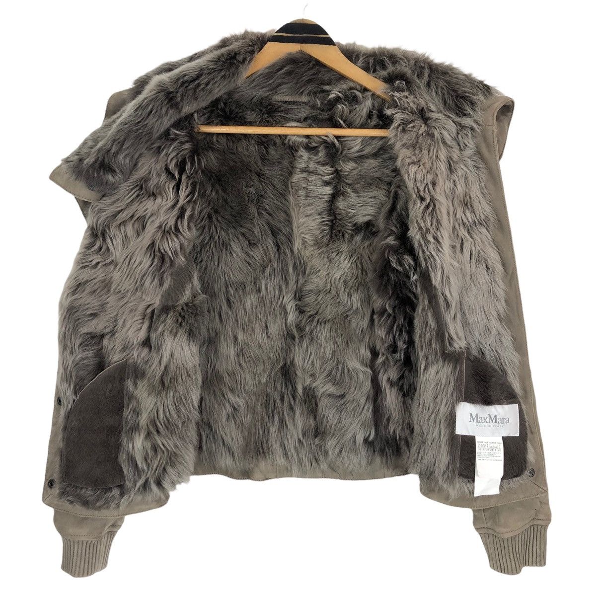 Max Mara Max Mara Lambskin Furs Sherpa Asymmetrical Leather Jacket Size S / US 4 / IT 40 - 11 Thumbnail