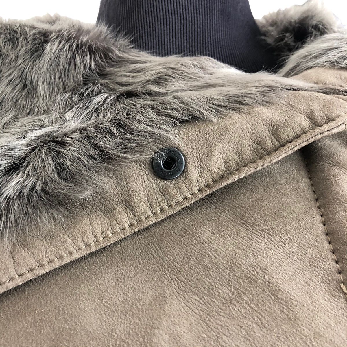 Max Mara Max Mara Lambskin Furs Sherpa Asymmetrical Leather Jacket Size S / US 4 / IT 40 - 8 Thumbnail