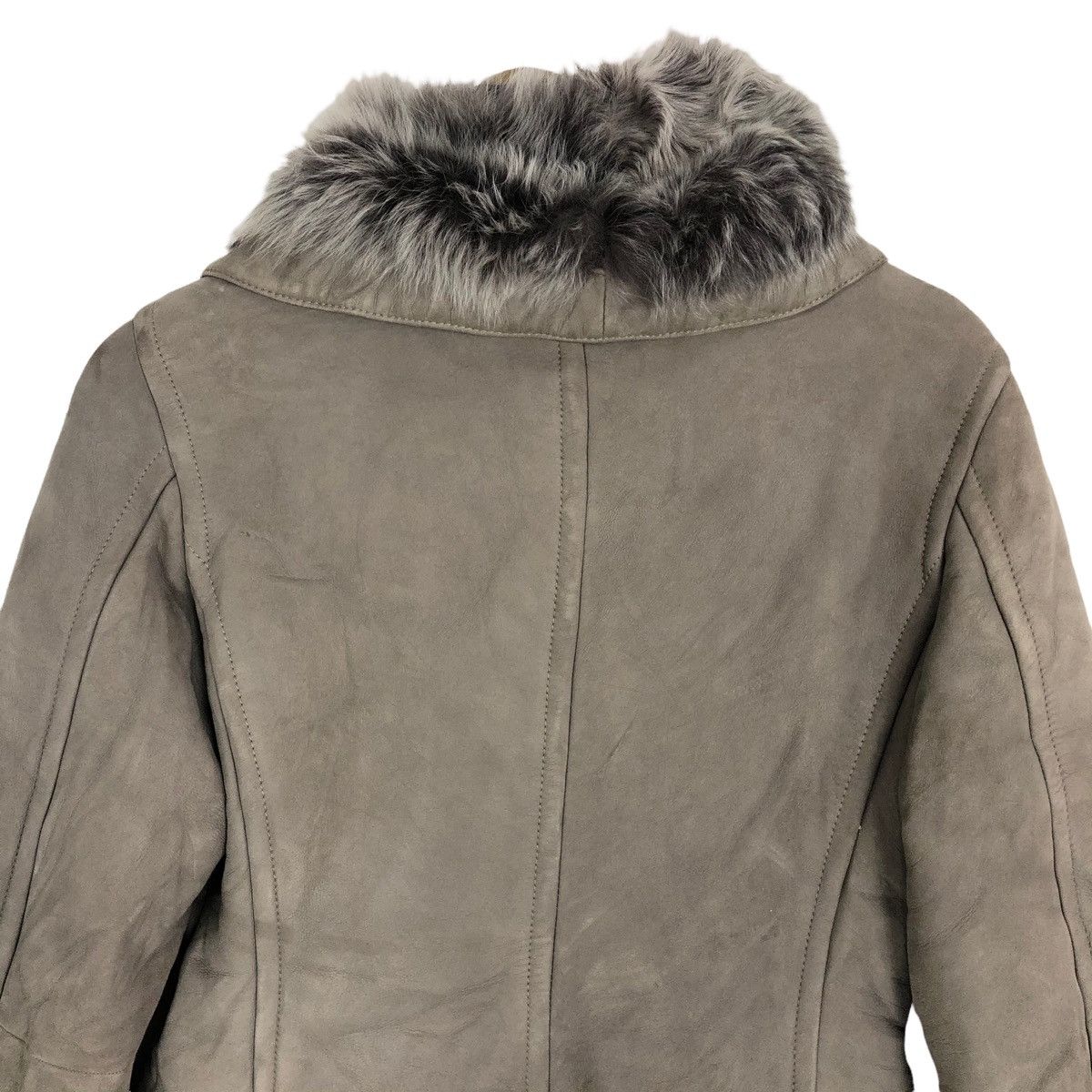 Max Mara Max Mara Lambskin Furs Sherpa Asymmetrical Leather Jacket Size S / US 4 / IT 40 - 15 Thumbnail
