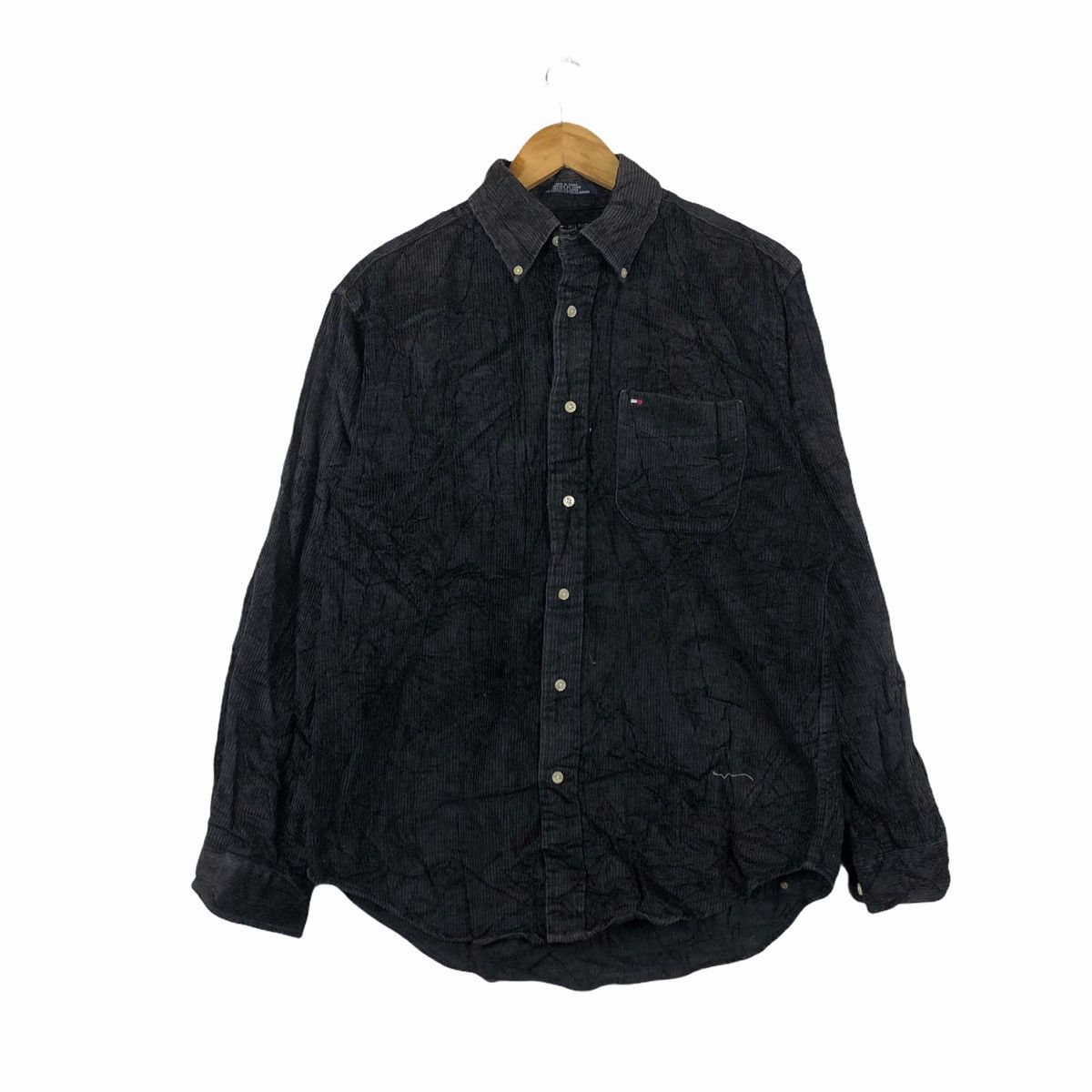 TOMMY HILFIGER BUTTON UP LONG SLEEVE CORDUROY T-SHIRTS