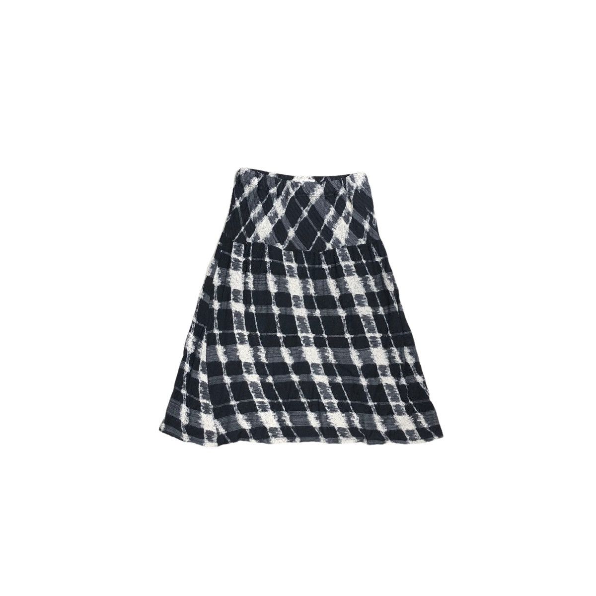Issey Miyake Vintage Plantation Checkered Pattern Midi Skirt Issey Miyake Size 28" / US 6 / IT 42 - 2 Thumbnail