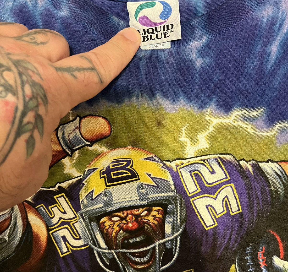 Liquid Blue × NFL × Vintage Vintage 2001 XFL Birmingham Thunderbolt’s Tee Size US XL / EU 56 / 4 - 3 Thumbnail