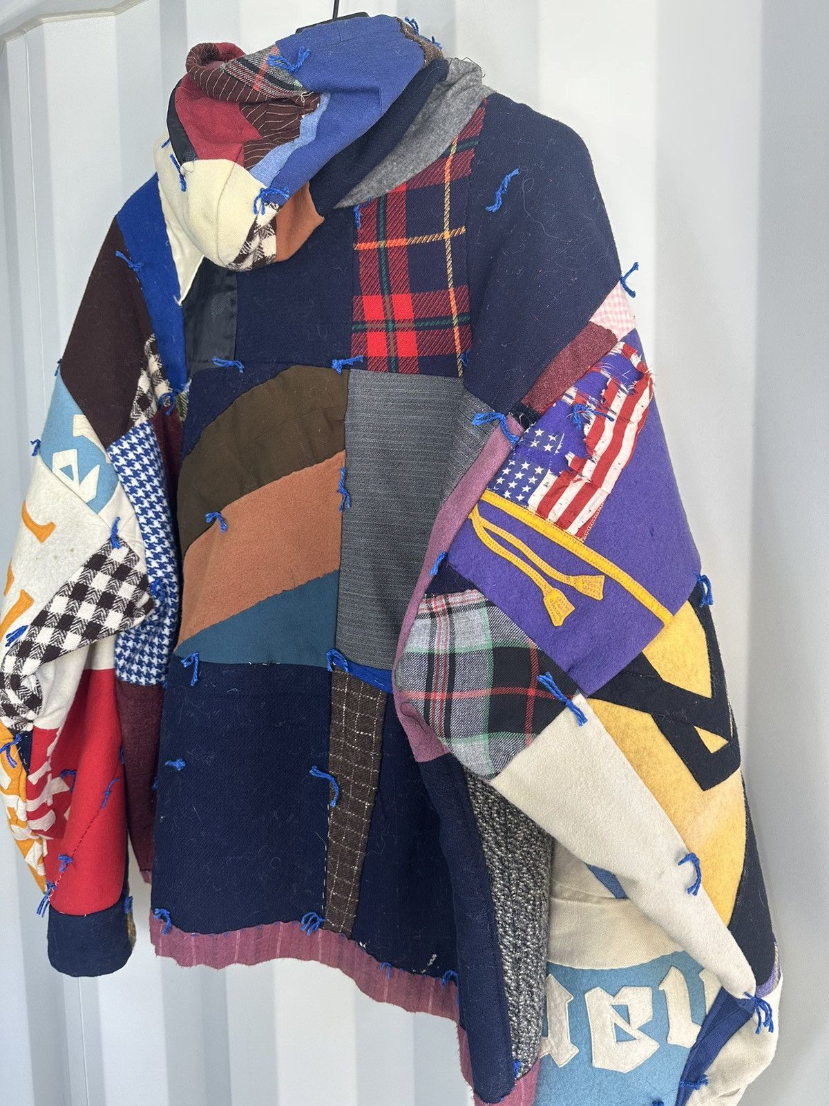 Vintage Heavy Pennant Patchwork Pullover Hoodie Size US M / EU 48-50 / 2 - 9 Thumbnail