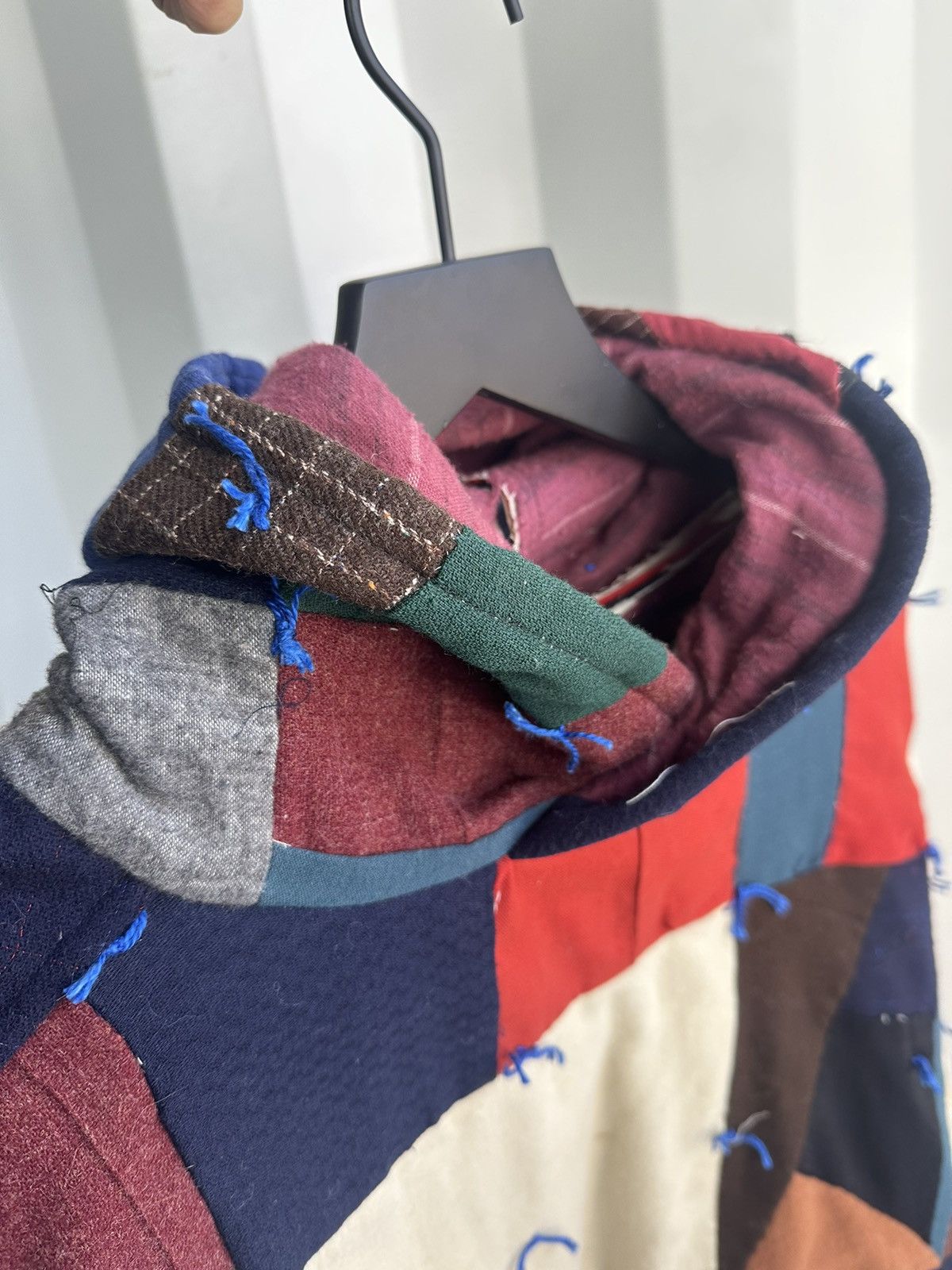 Vintage Heavy Pennant Patchwork Pullover Hoodie Size US M / EU 48-50 / 2 - 6 Thumbnail