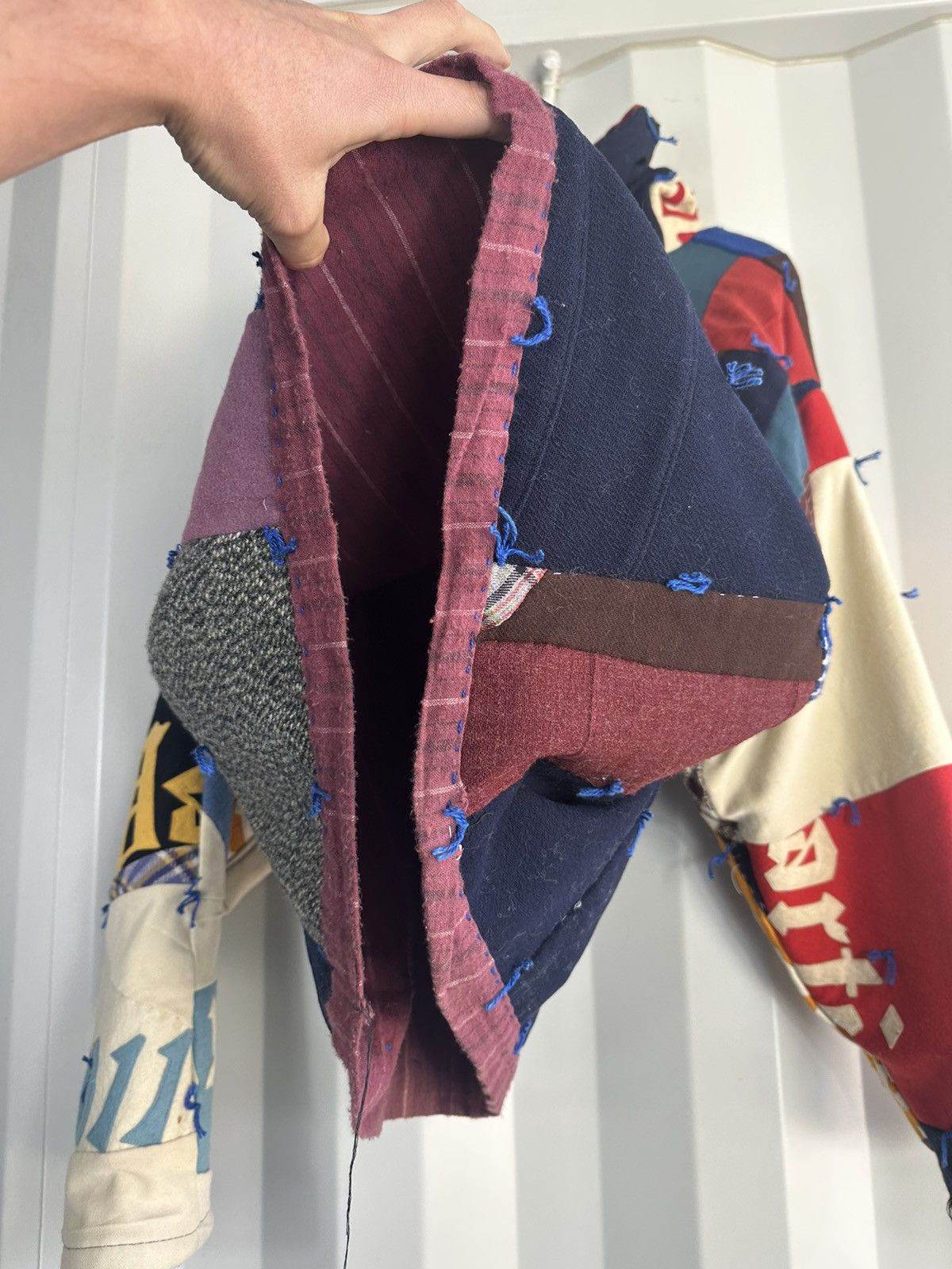 Vintage Heavy Pennant Patchwork Pullover Hoodie Size US M / EU 48-50 / 2 - 5 Thumbnail