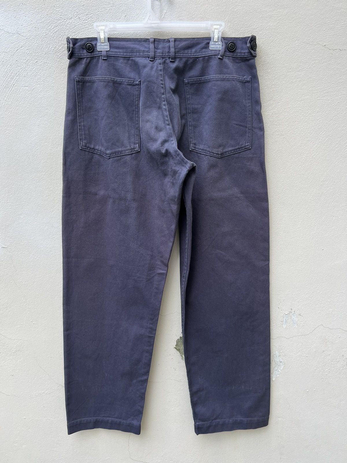 Comme des Garcons Homme × Comme des Garcons Homme Plus Vintage 2007 CDGHP Evergreen Sun Fade Navy Baggy Work Pant Size US 33 - 9 Thumbnail