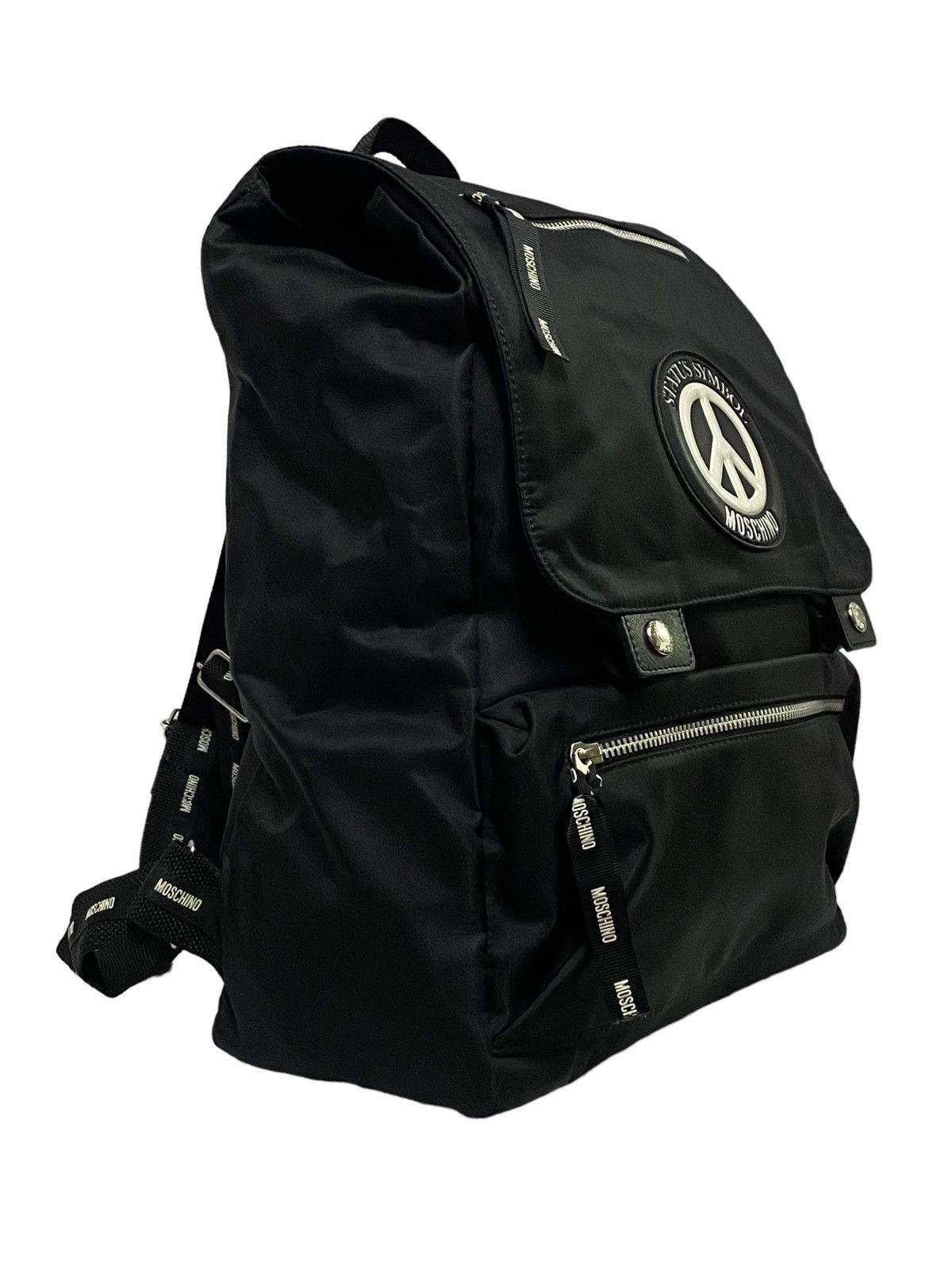 Moschino Nice Design‼️Moschino Backpack Status Symbol Logo Peace Size ONE SIZE - 4 Thumbnail