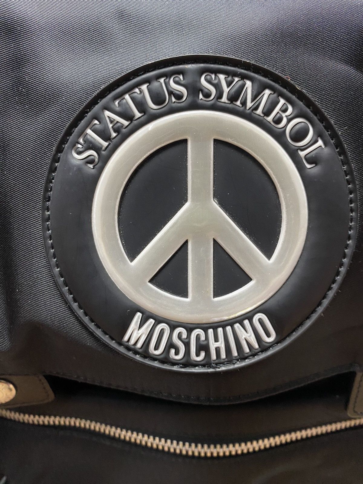 Moschino Nice Design‼️Moschino Backpack Status Symbol Logo Peace Size ONE SIZE - 15 Thumbnail