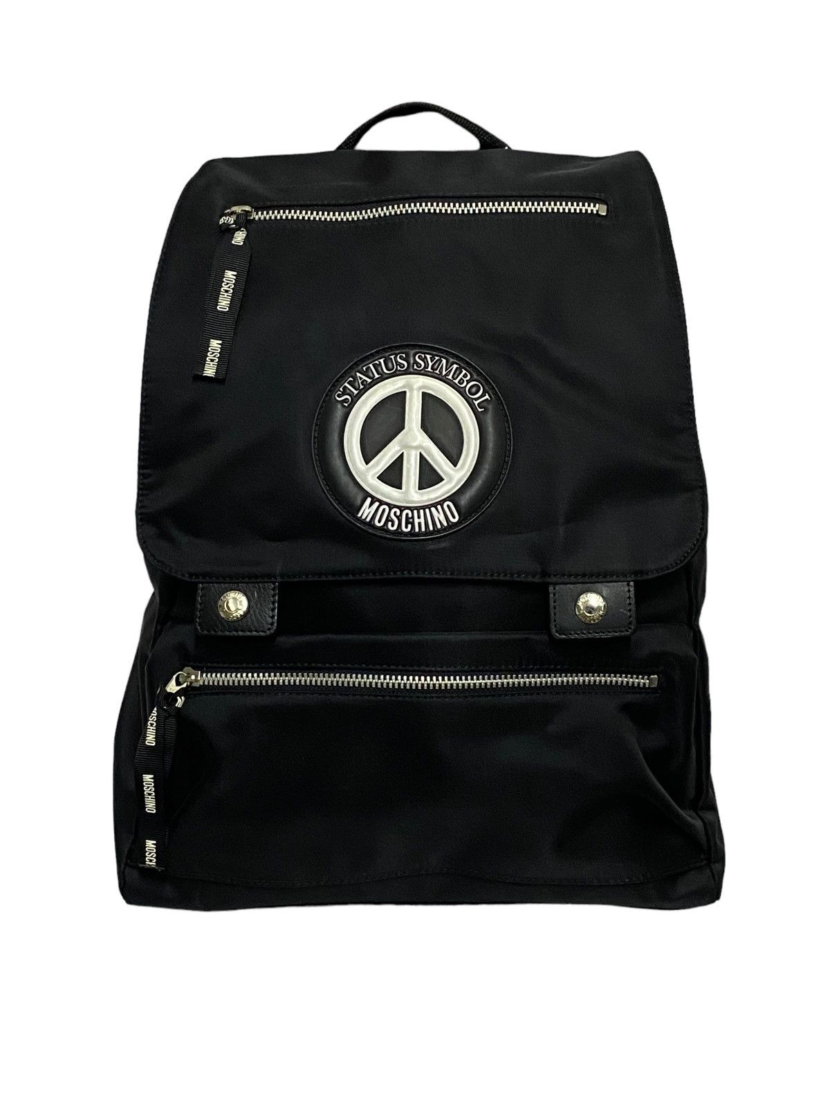 Moschino Nice Design‼️Moschino Backpack Status Symbol Logo Peace Size ONE SIZE - 2 Thumbnail
